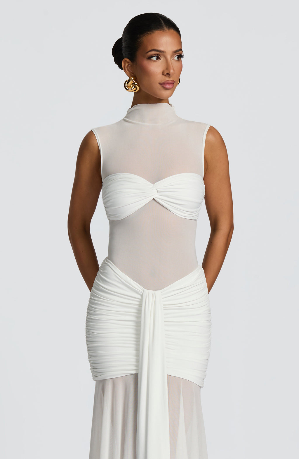 Fioreclo Adina Rose Top in White