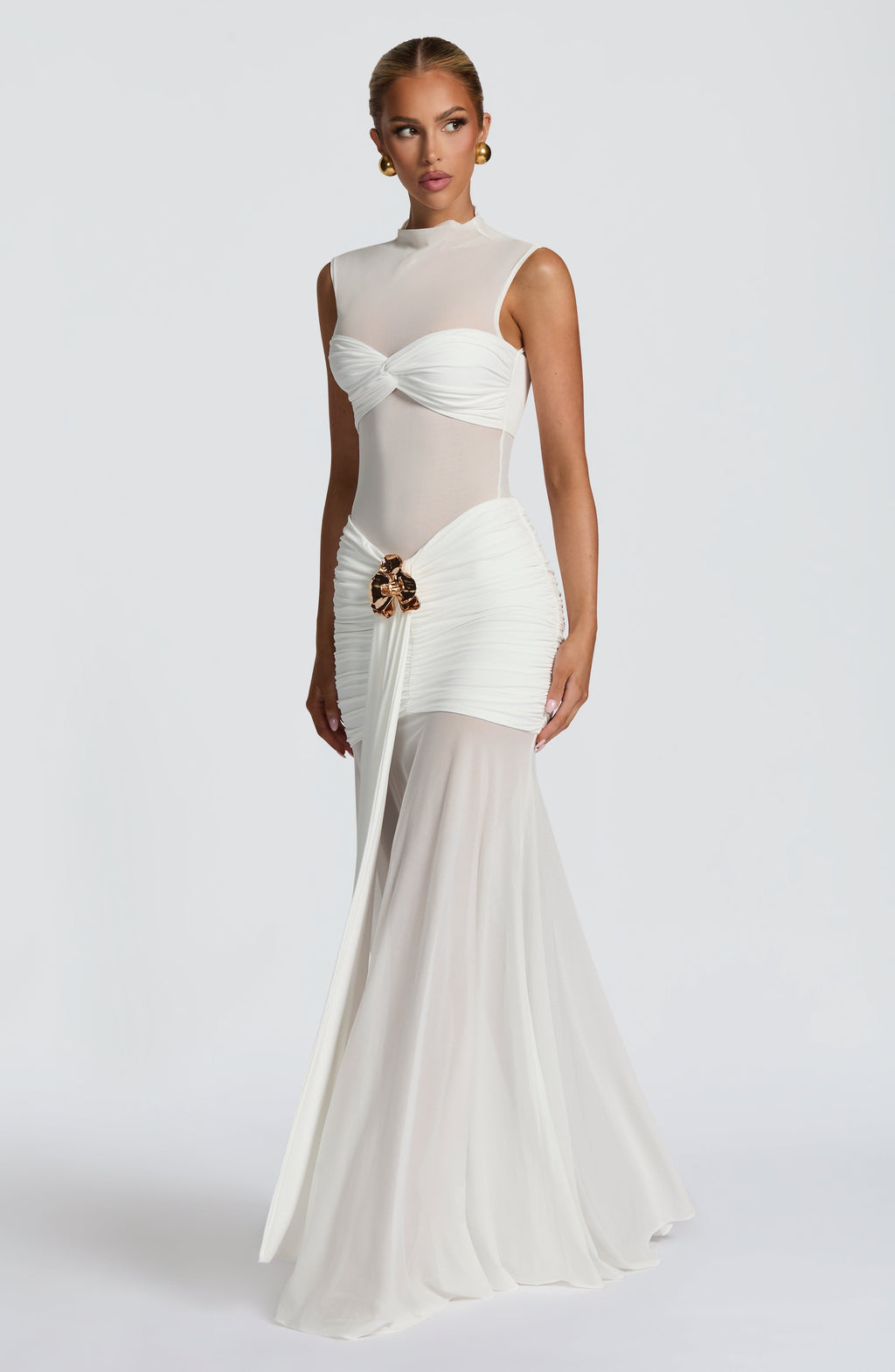 Fioreclo Adina Rose Top in White