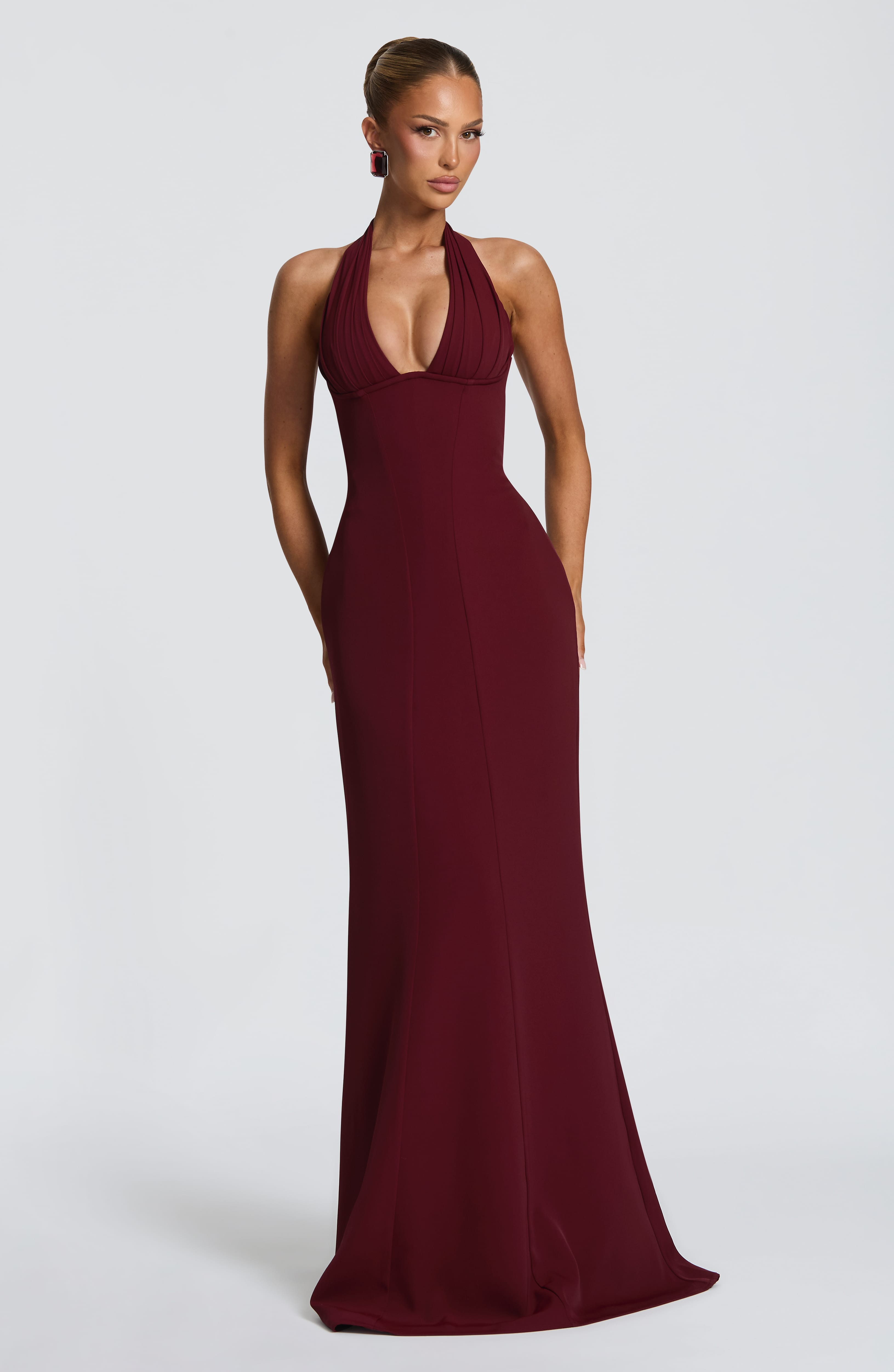 Fioreclo Adorabelle Maxi Dress in Cherry Lacquer