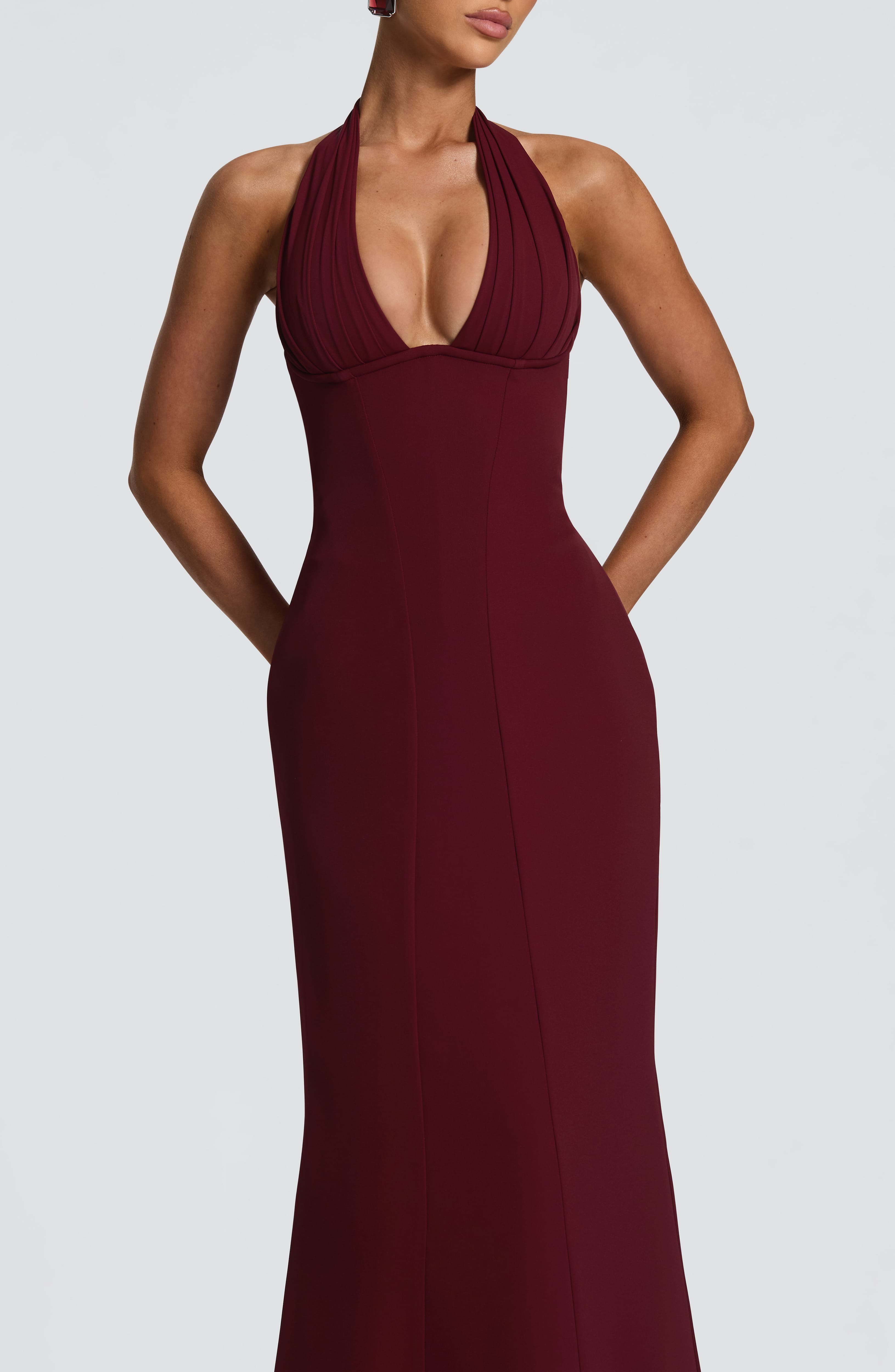 Fioreclo Adorabelle Maxi Dress in Cherry Lacquer