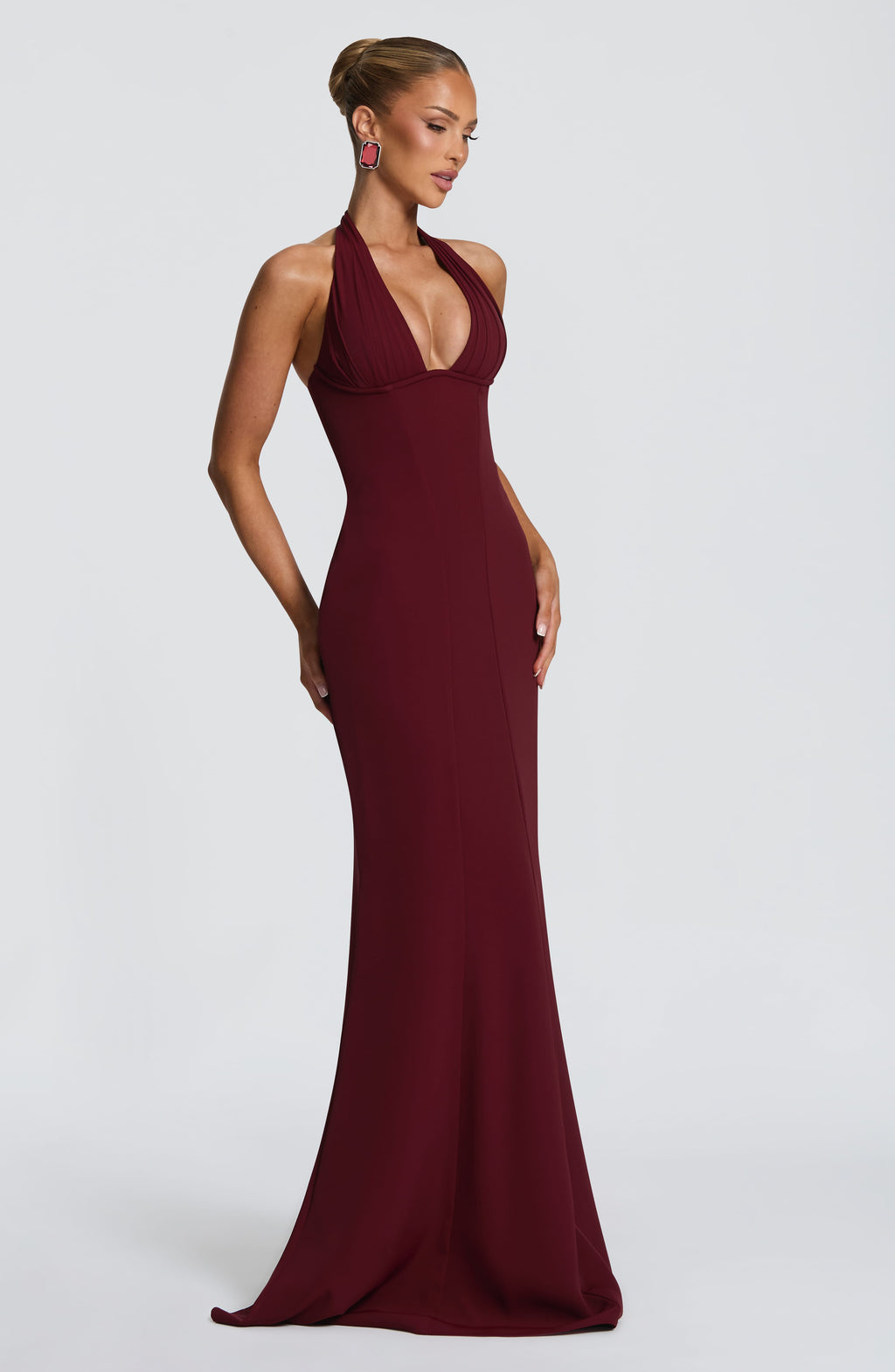 Fioreclo Adorabelle Maxi Dress in Cherry Lacquer