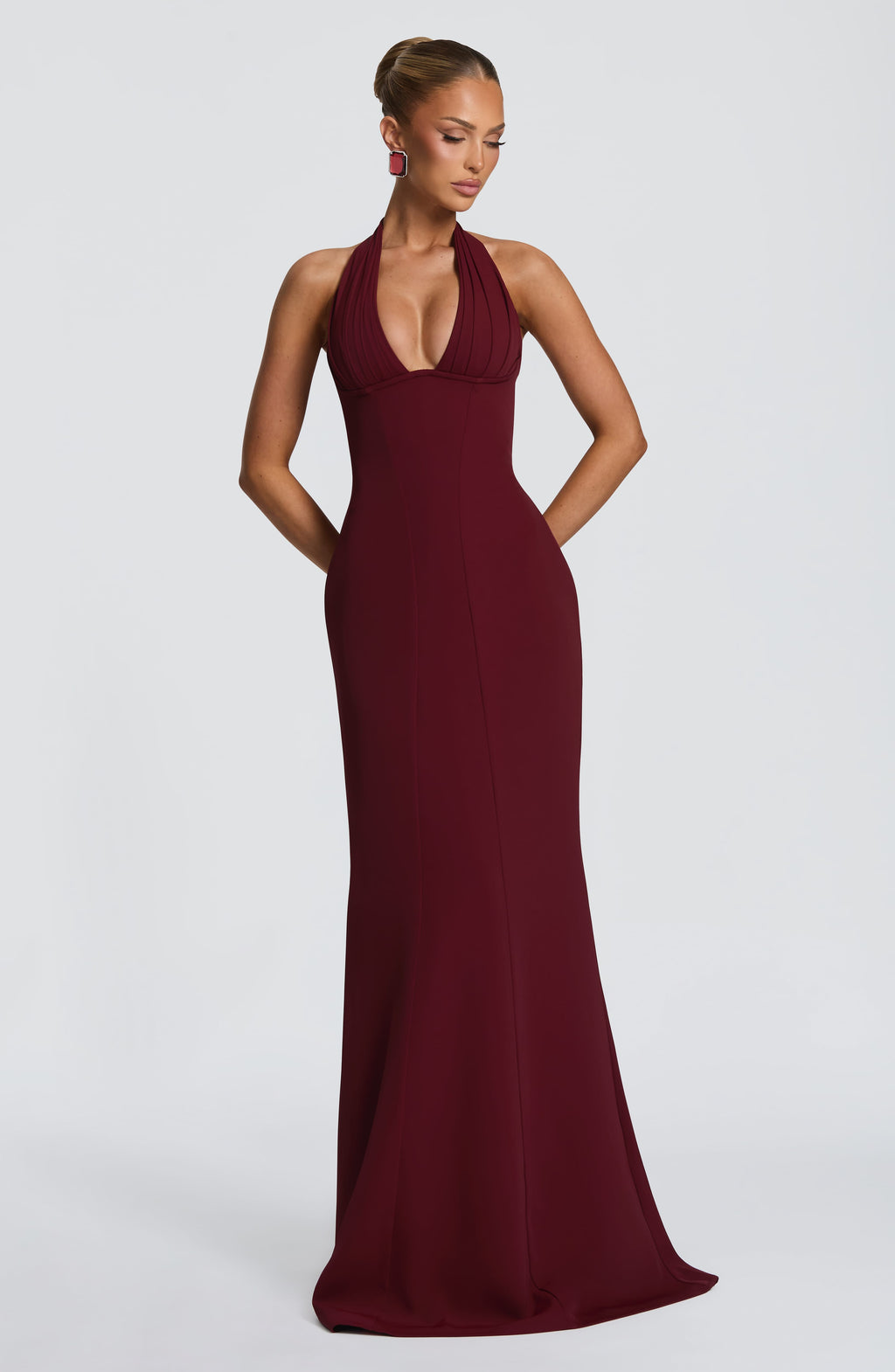 Fioreclo Adorabelle Maxi Dress in Cherry Lacquer