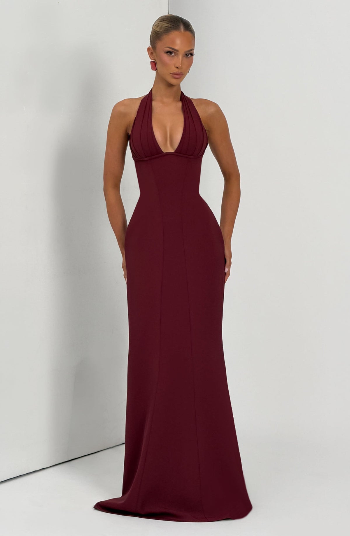 Fioreclo Adorabelle Maxi Dress in Cherry Lacquer