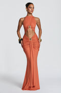 Fioreclo Aeshana Maxi Dress in Burnt Orange