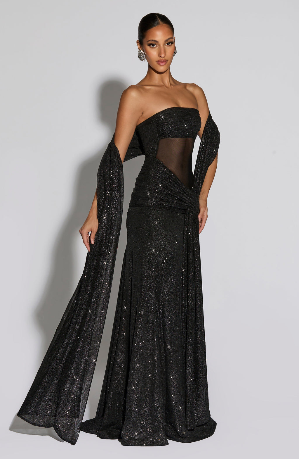 Fioreclo Agnessa Shawl in Black Sparkle