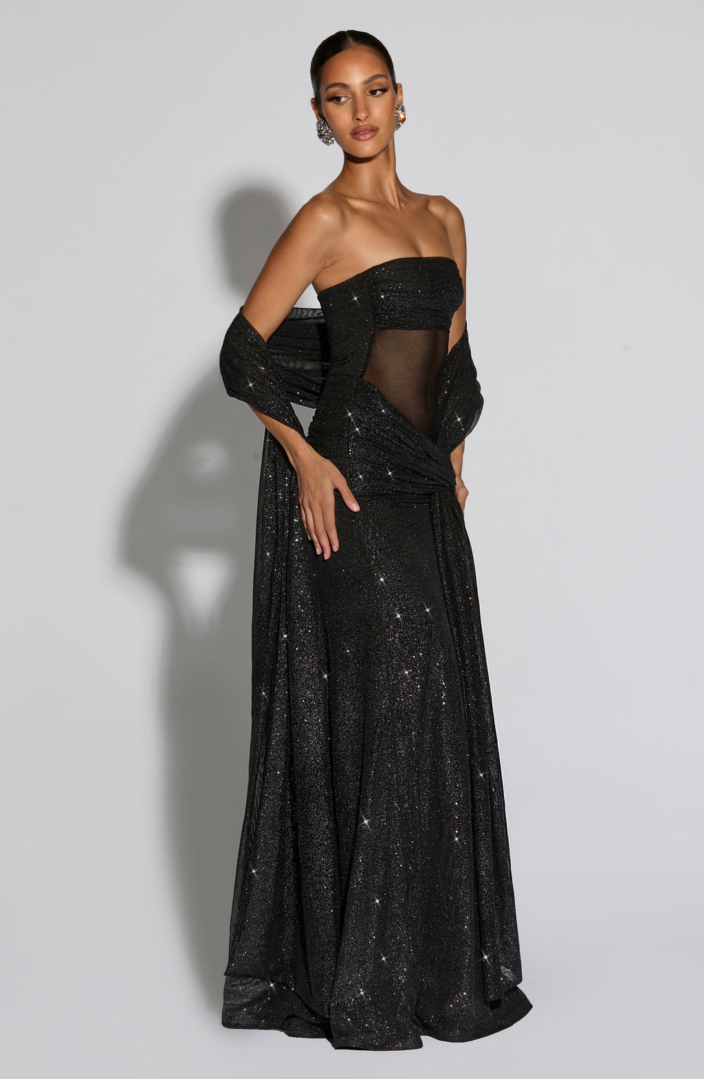 Fioreclo Agnessa Shawl in Black Sparkle