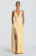 Fioreclo Amara Maxi Dress in Lemon