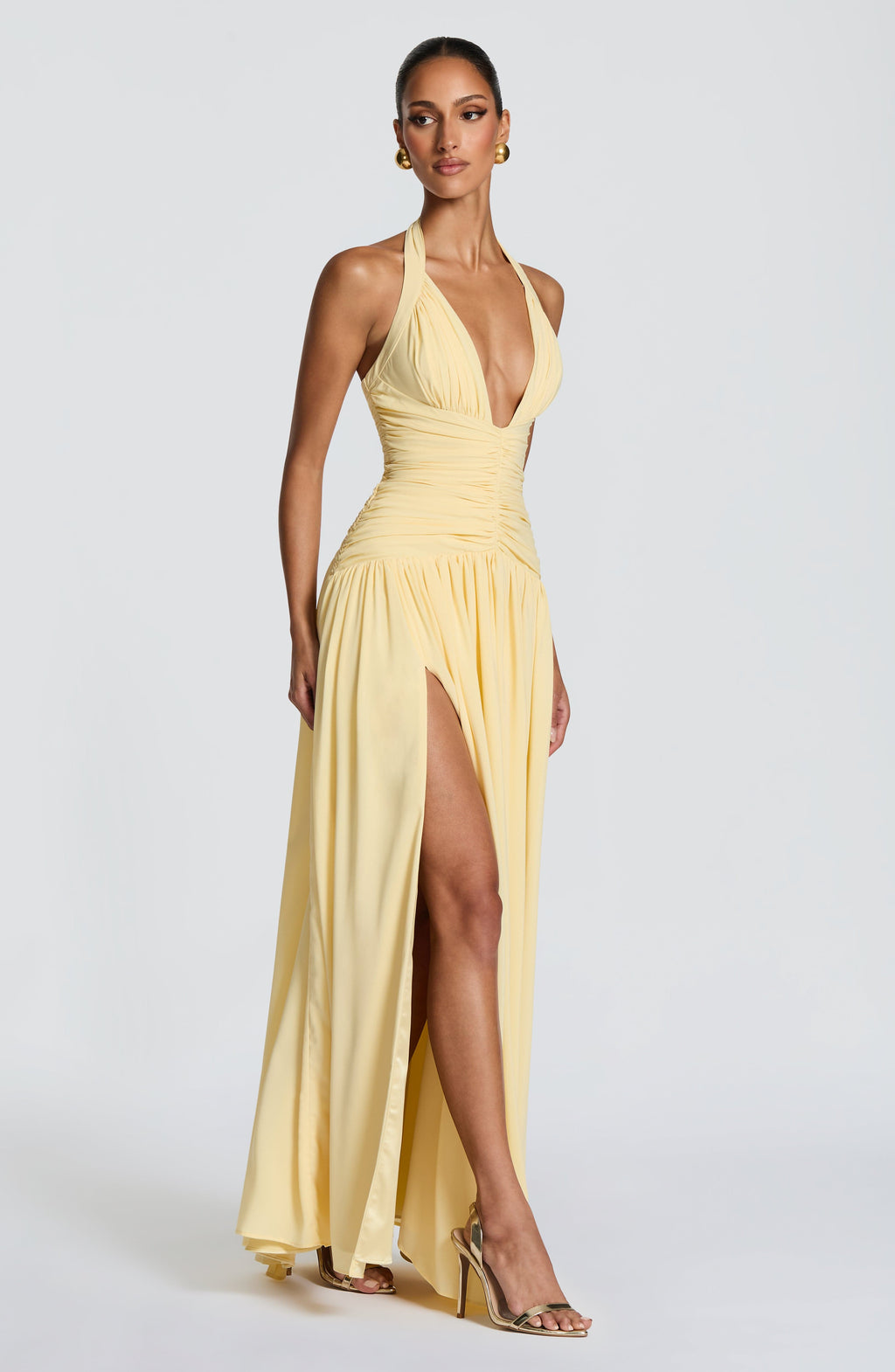 Fioreclo Amara Maxi Dress in Lemon