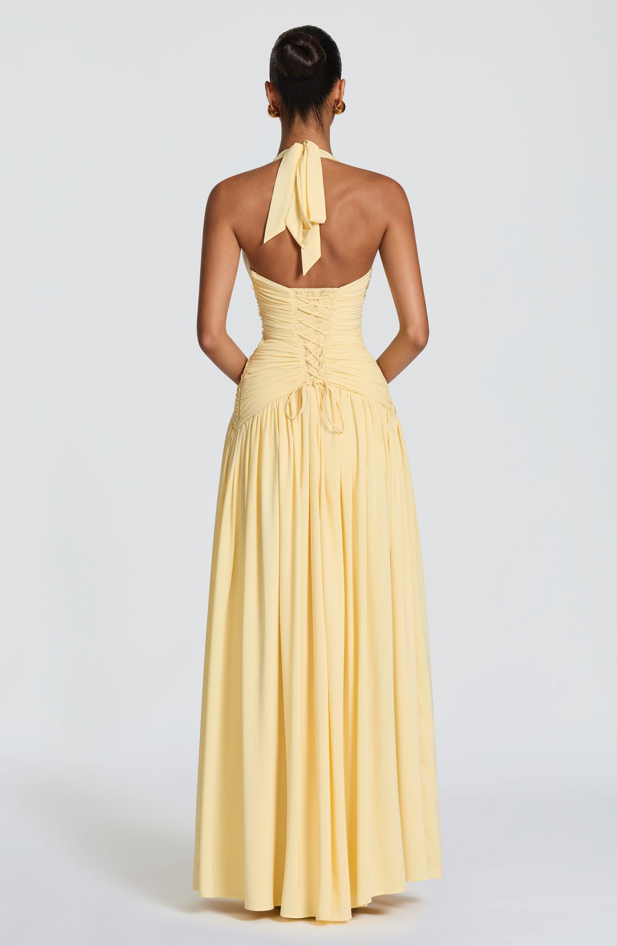Fioreclo Amara Maxi Dress in Lemon