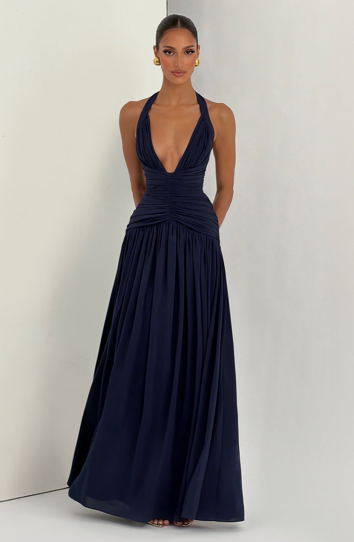 Fioreclo Amara Maxi Dress in Navy