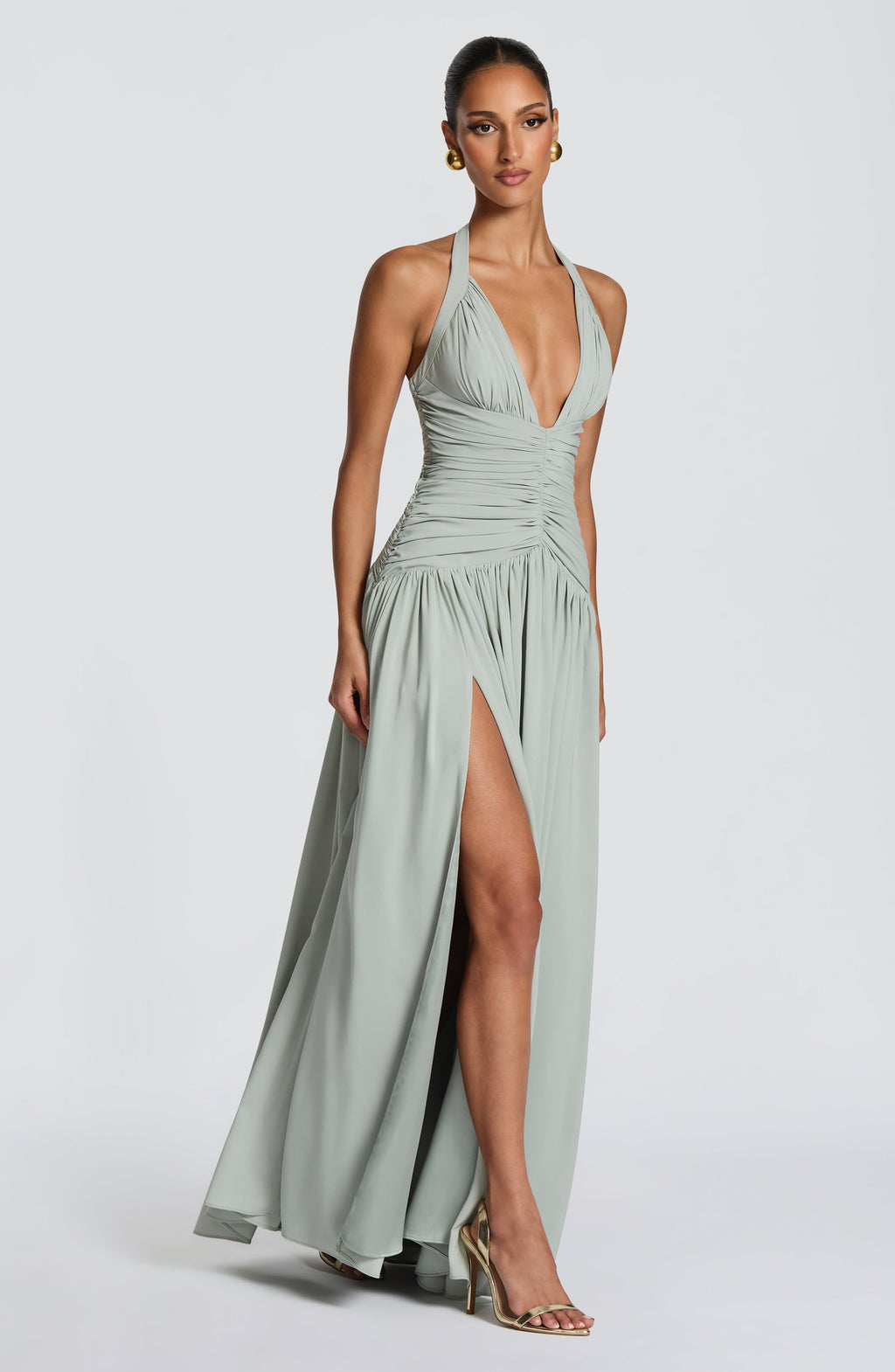 Fioreclo Amara Maxi Dress in Sage