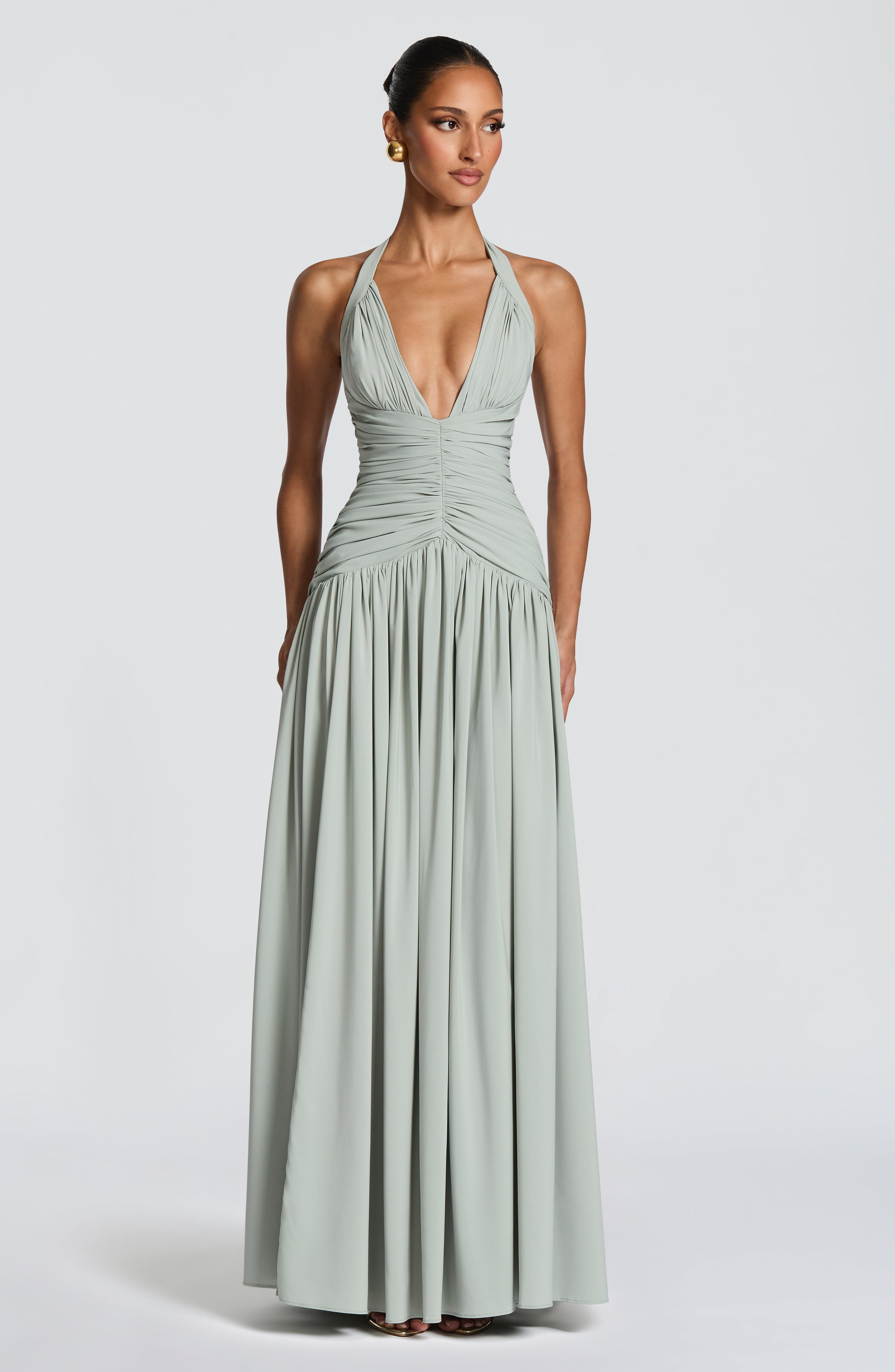 Fioreclo Amara Maxi Dress in Sage