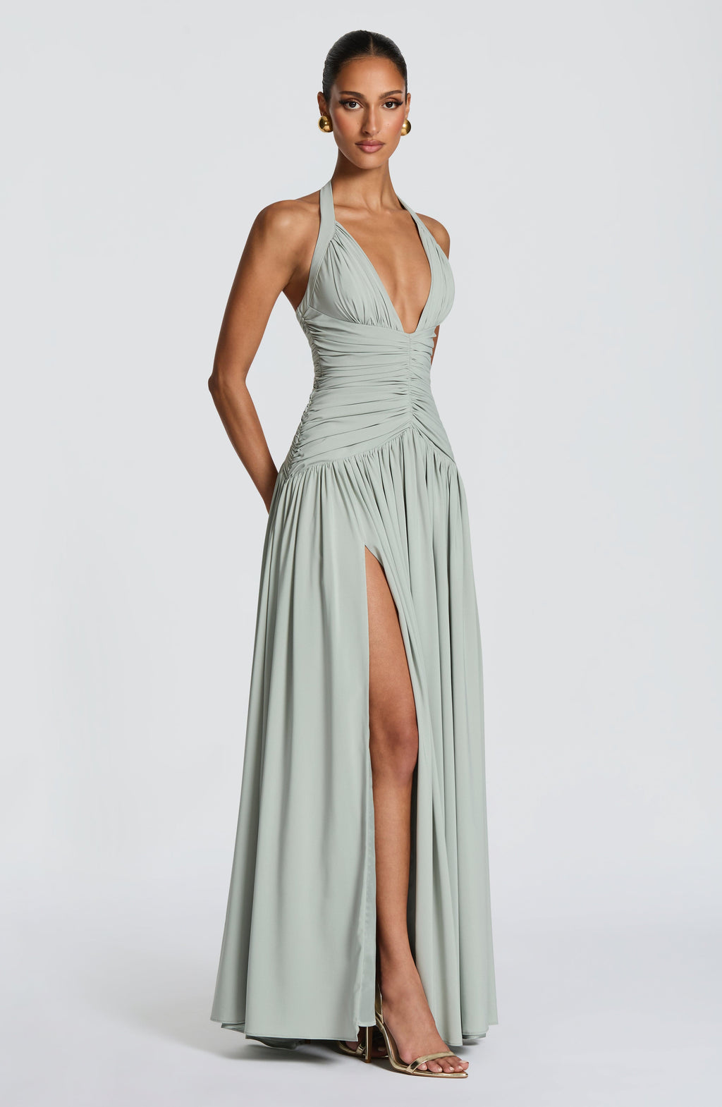 Fioreclo Amara Maxi Dress in Sage