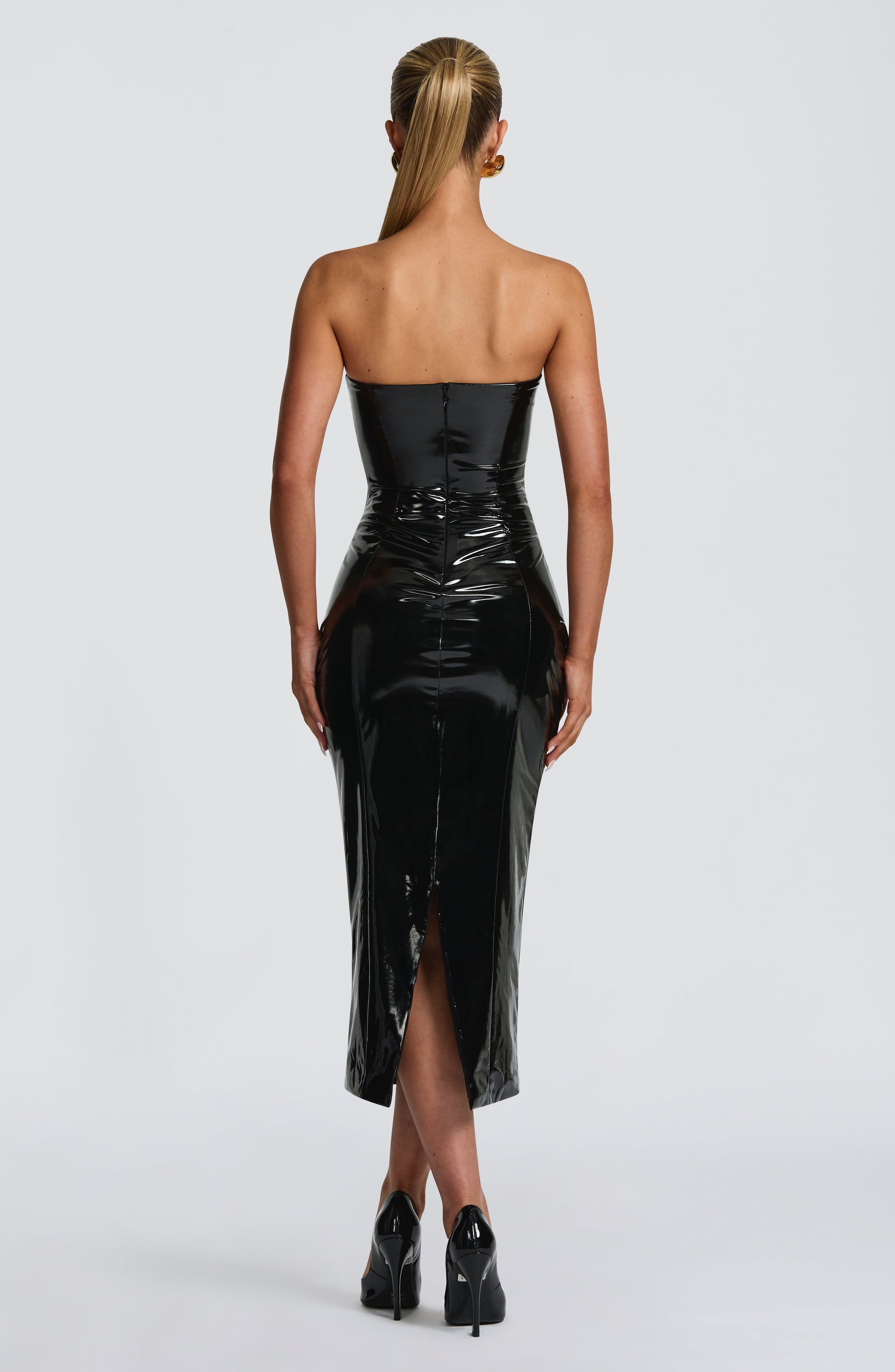 Fioreclo Amelie Midi Dress in Black