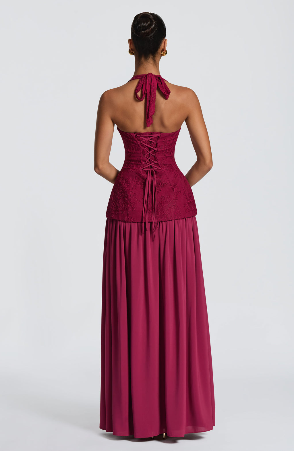 Fioreclo Amira Maxi Dress in Mulberry