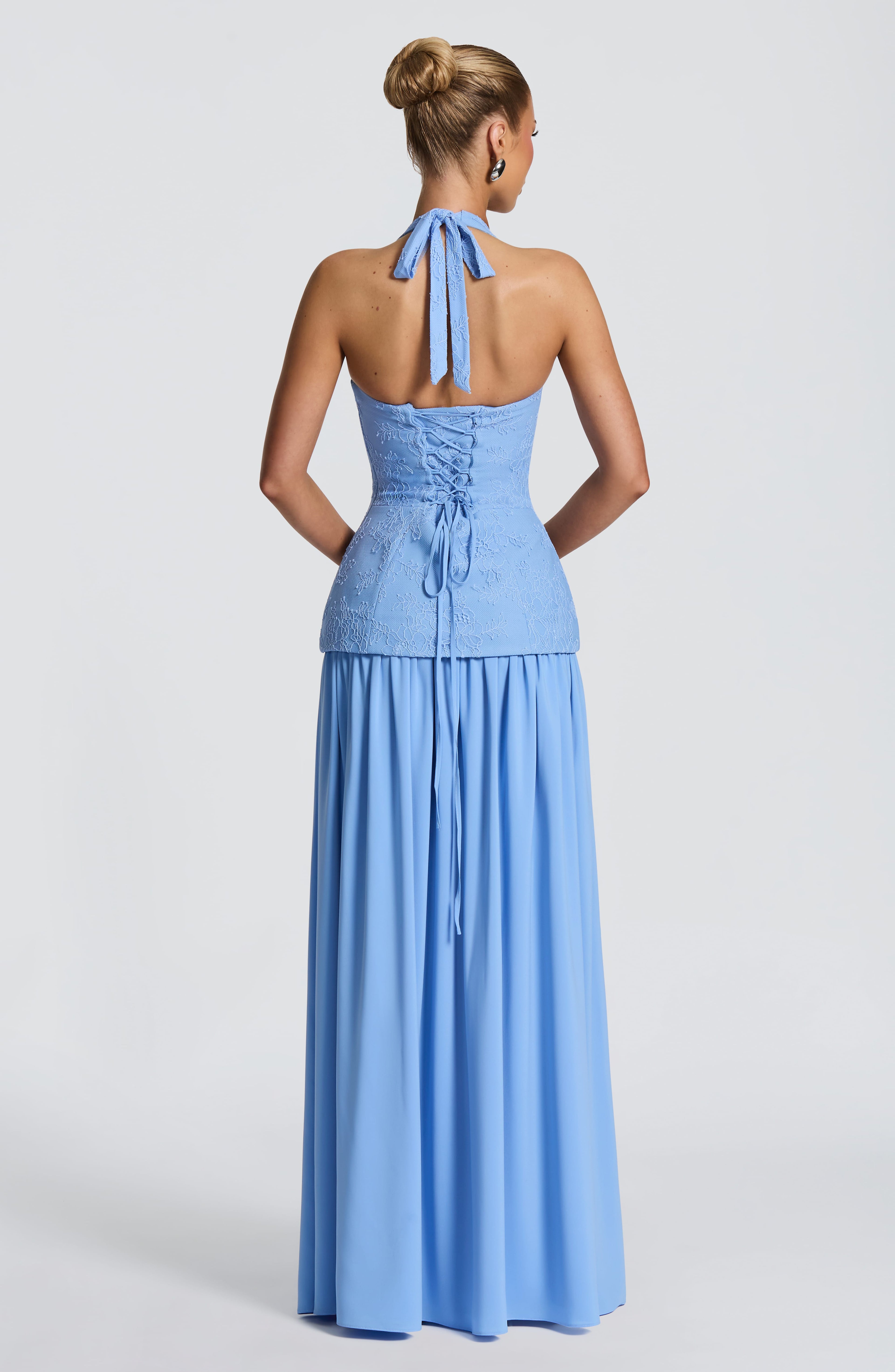 Fioreclo Amira Maxi Dress in Powder Blue