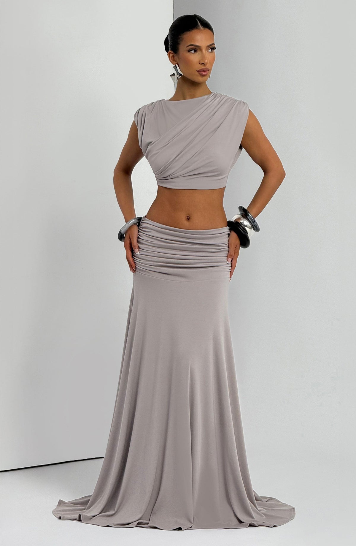 Fioreclo Amora Top in Light Grey