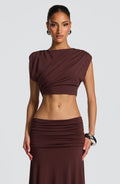 Fioreclo Amora Top in Plum Brown