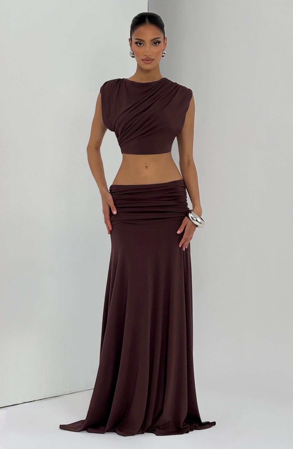 Fioreclo Amora Top in Plum Brown