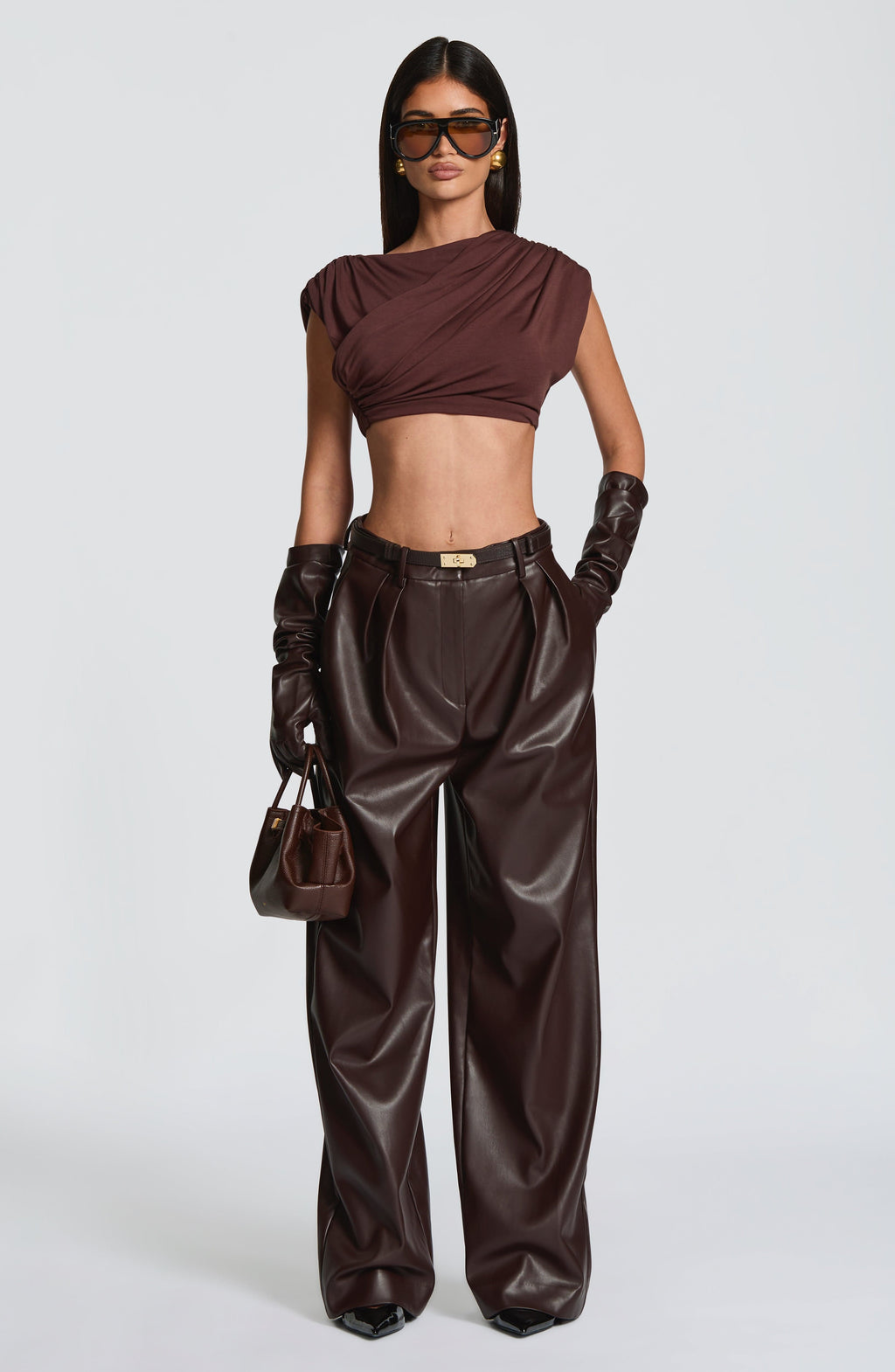 Fioreclo Amora Top in Plum Brown