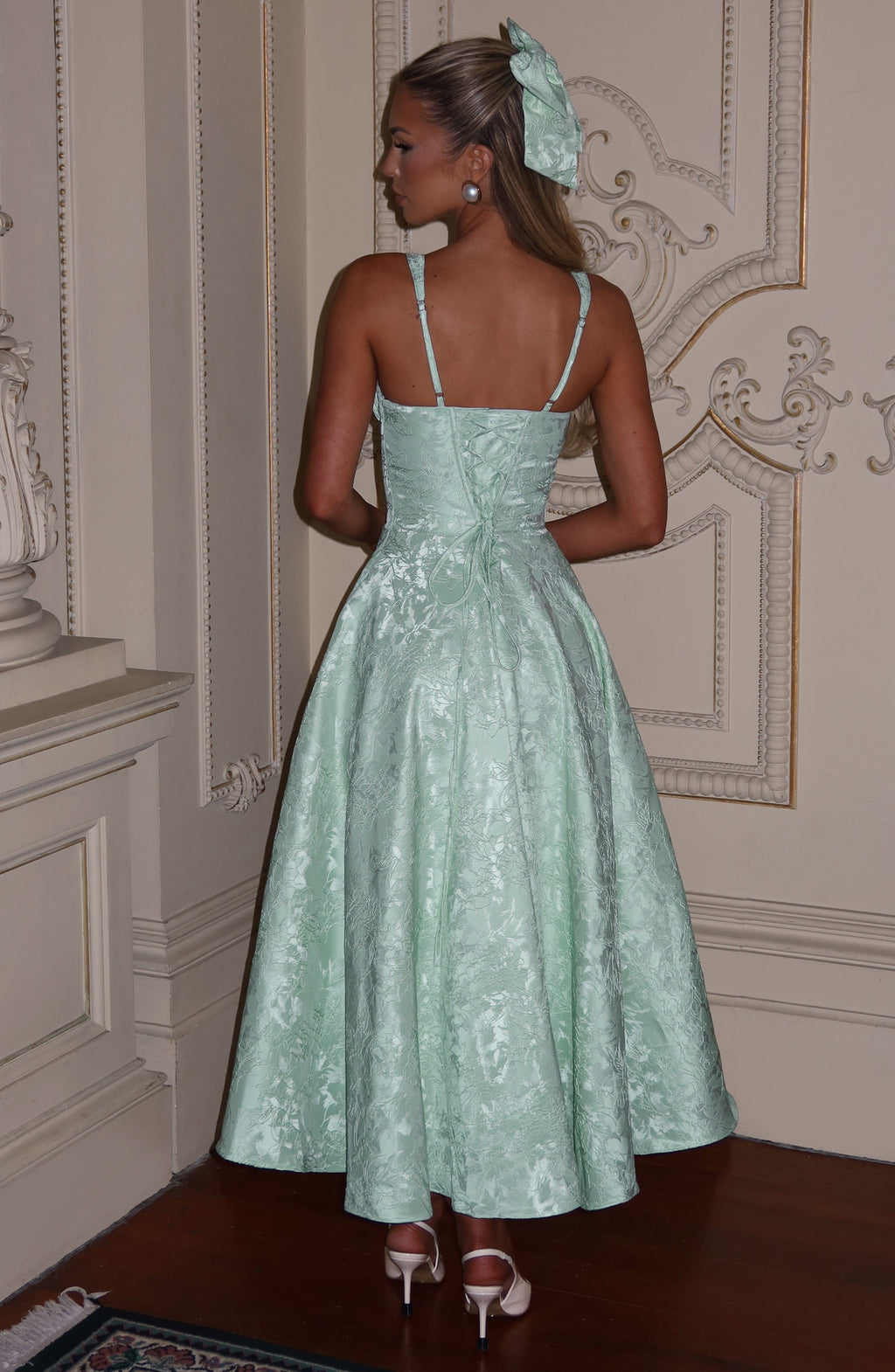 Fioreclo Amorae Midi Dress in Mint