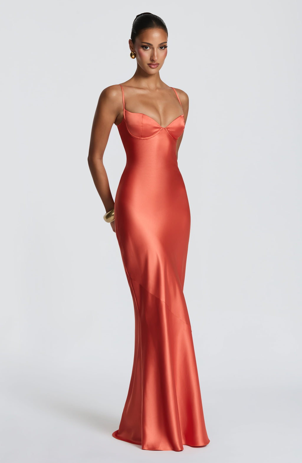 Fioreclo Amorella Maxi Dress in Burnt Orange