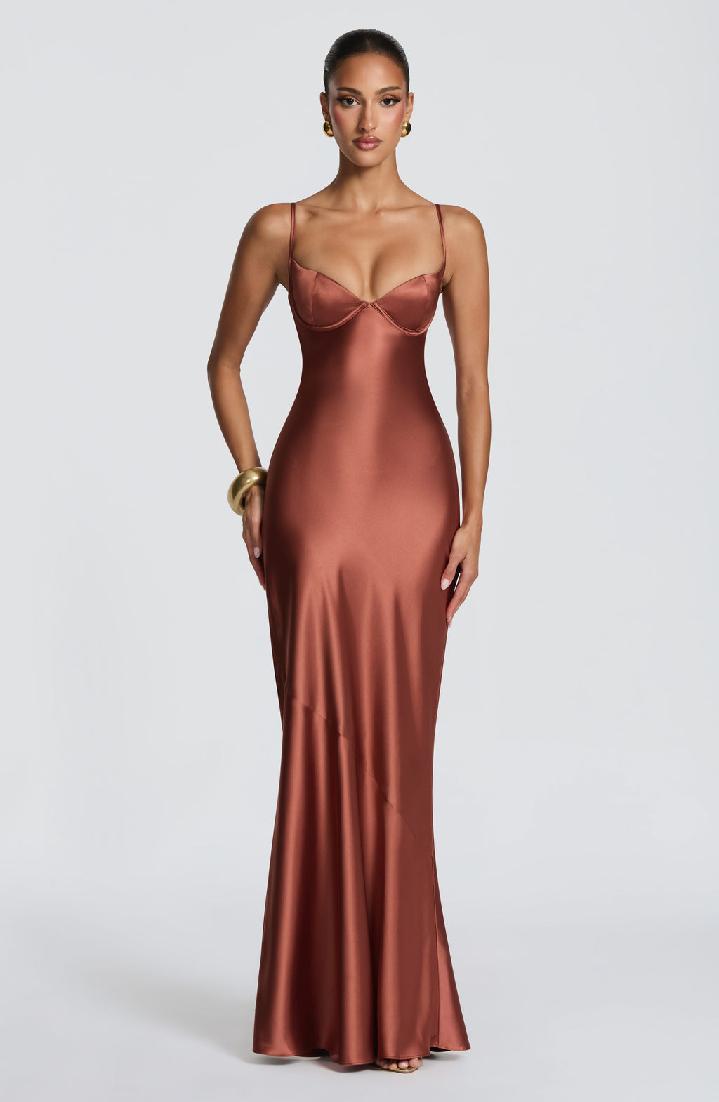 Fioreclo Amorella Maxi Dress in Rust