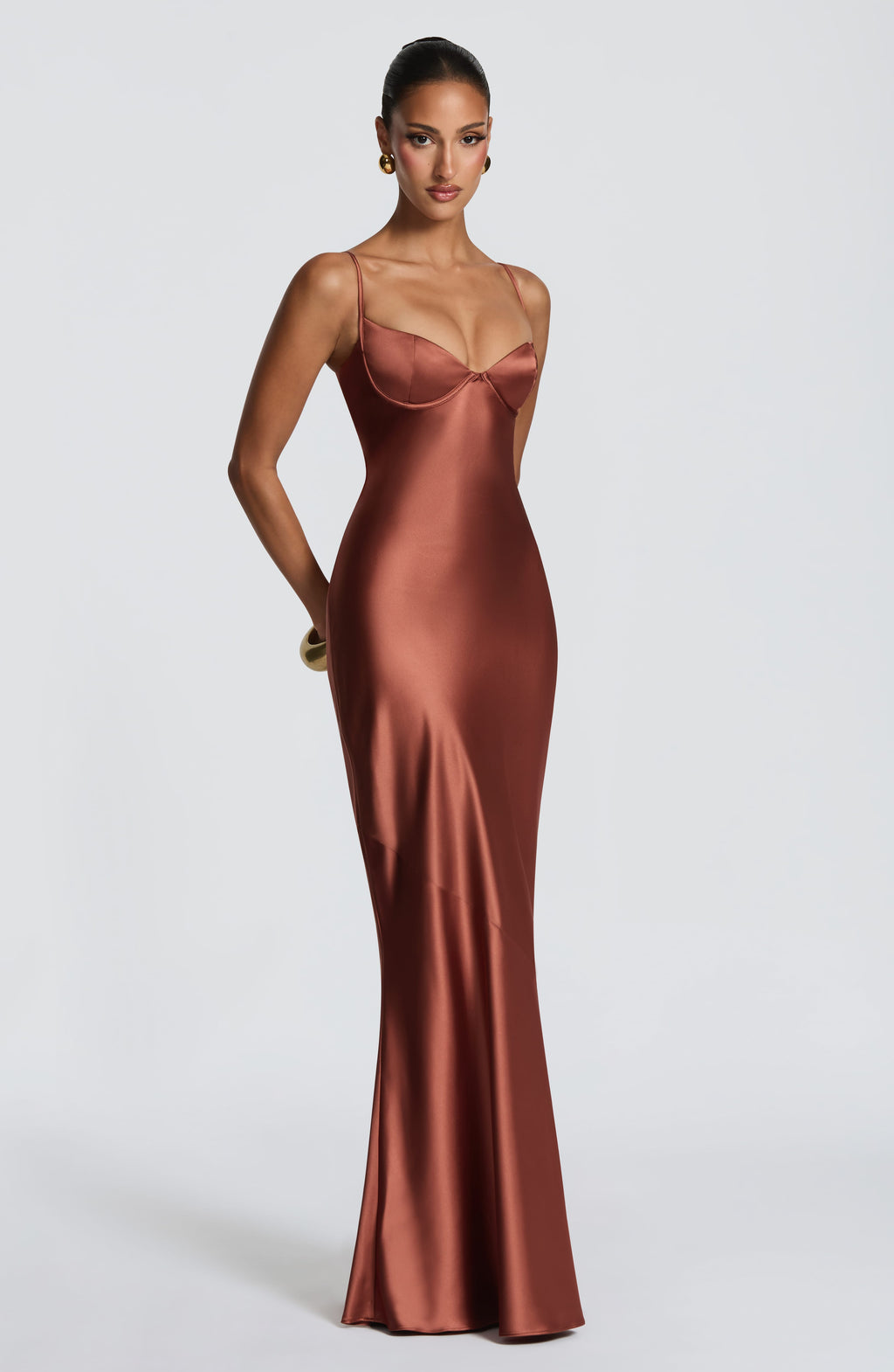 Fioreclo Amorella Maxi Dress in Rust