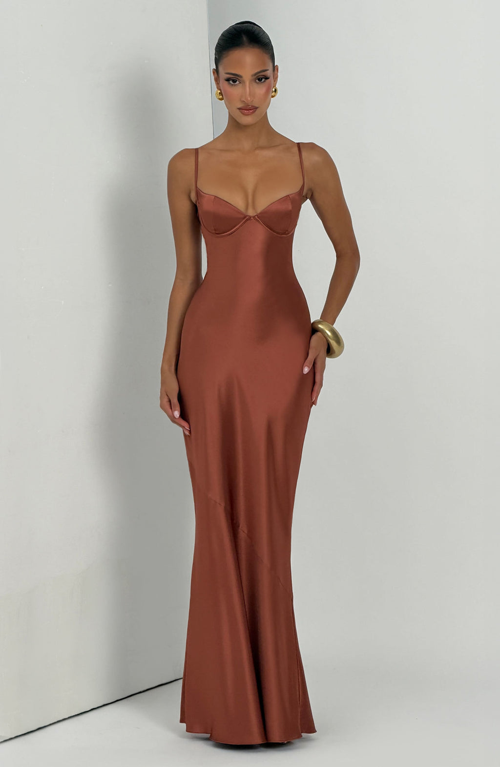 Fioreclo Amorella Maxi Dress in Rust
