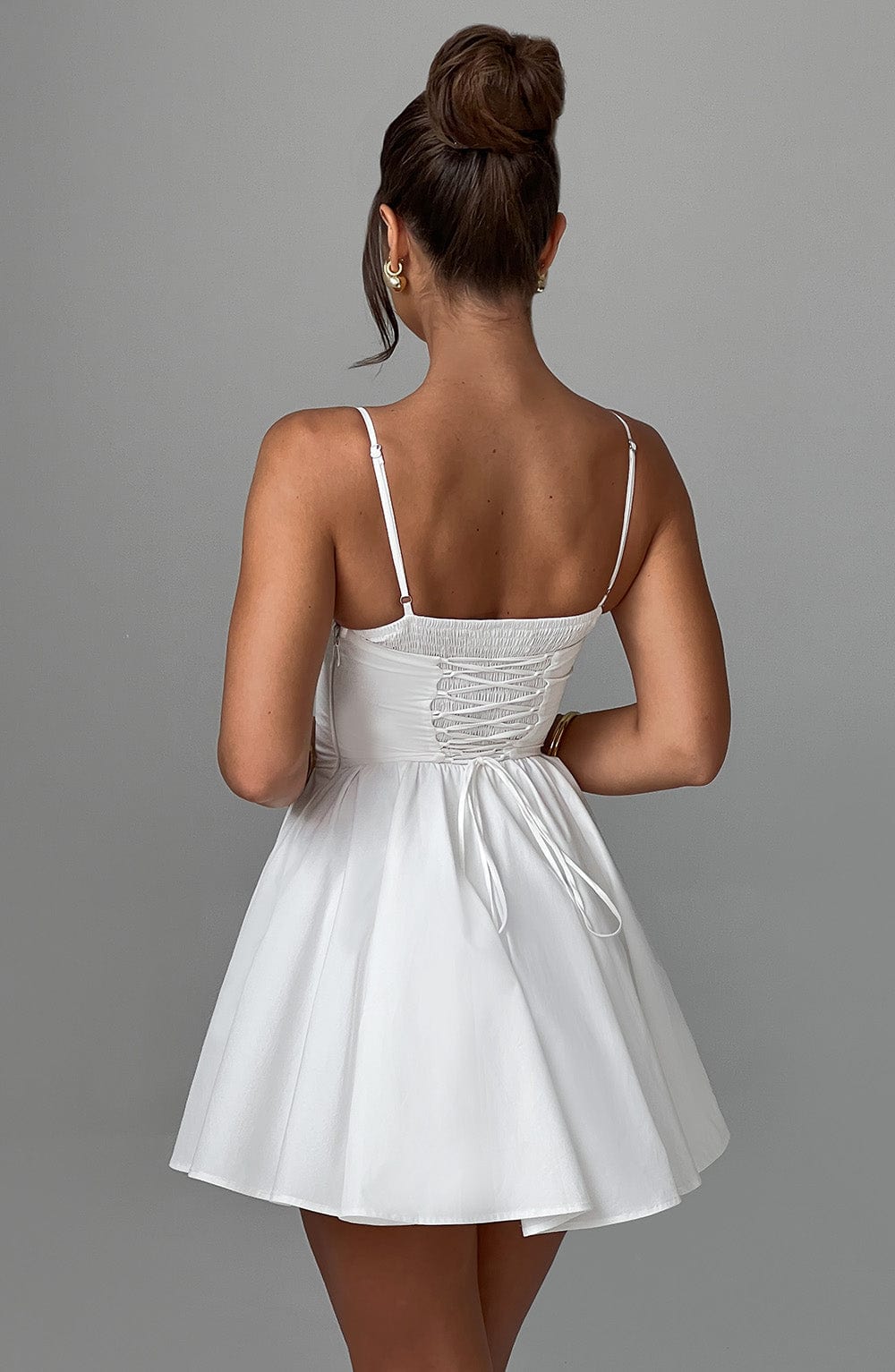 Fioreclo Analise Mini Dress in Ivory