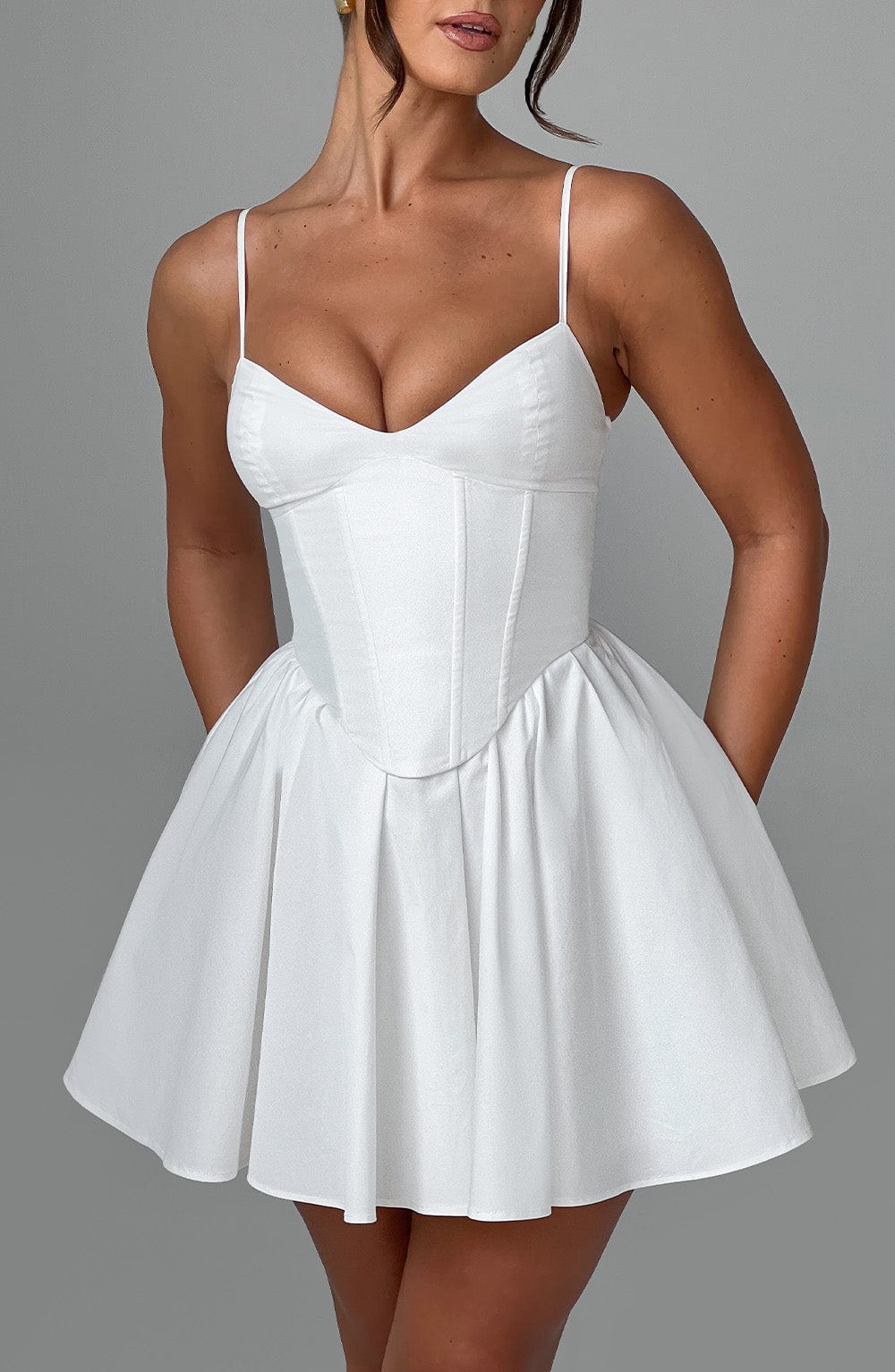 Fioreclo Analise Mini Dress in Ivory