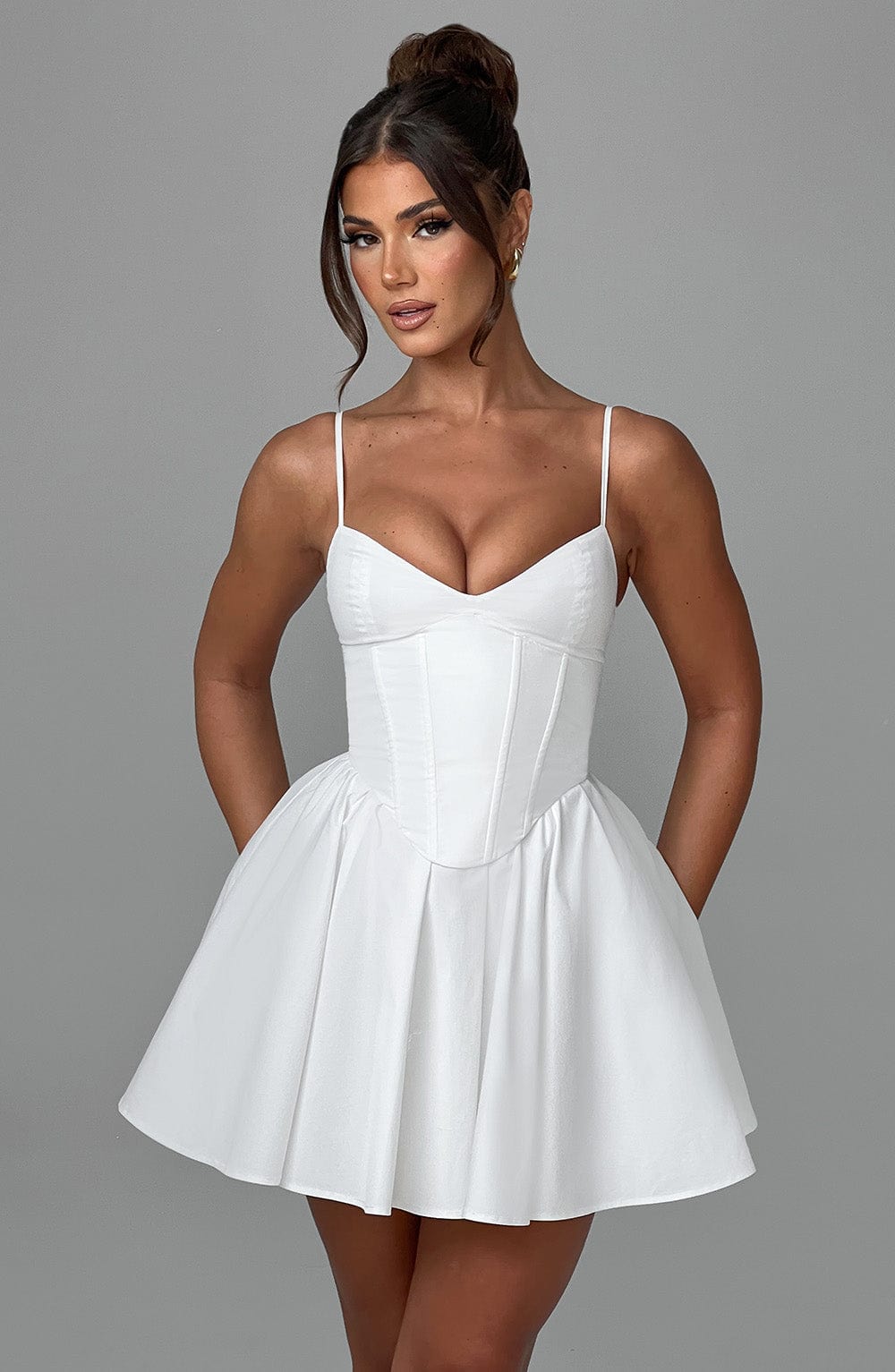 Fioreclo Analise Mini Dress in Ivory