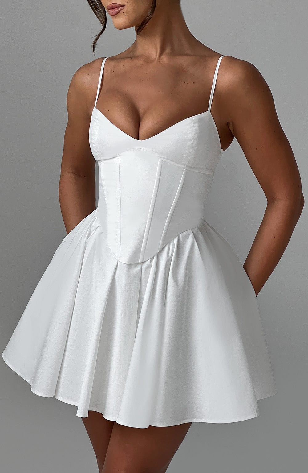 Fioreclo Analise Mini Dress in Ivory