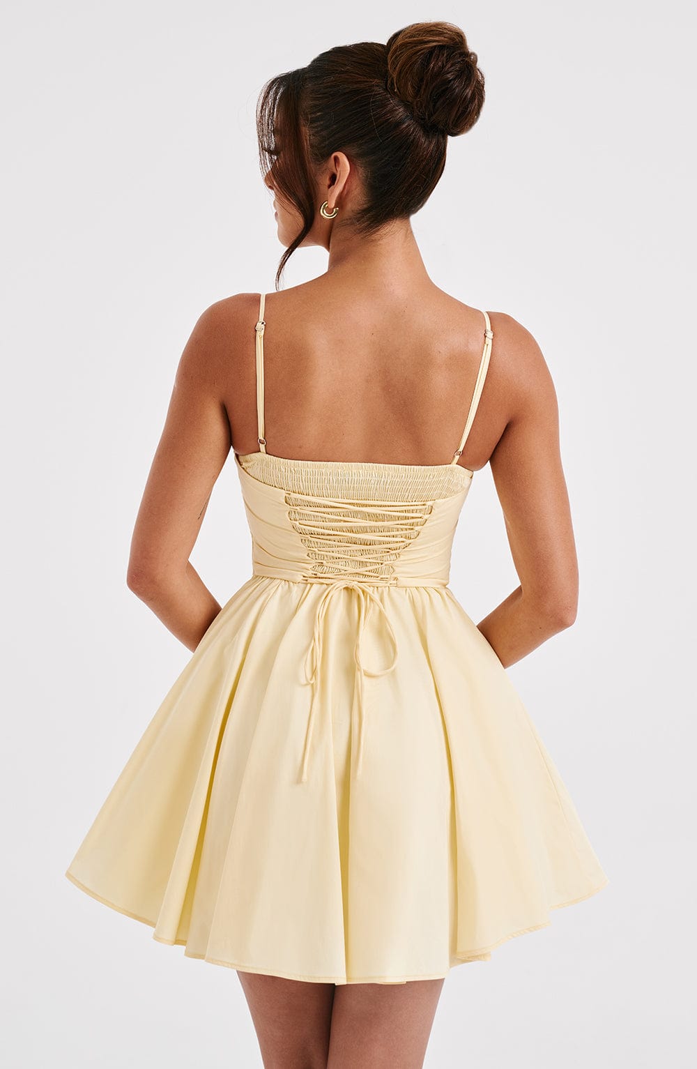 Fioreclo Analise Mini Dress in Lemon