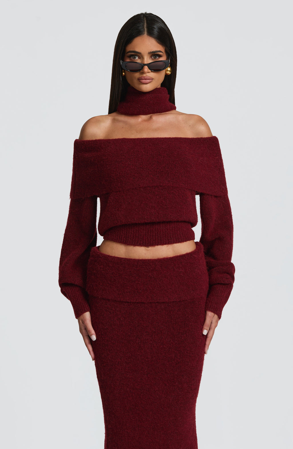 Fioreclo Andra Maxi Skirt in Burgundy