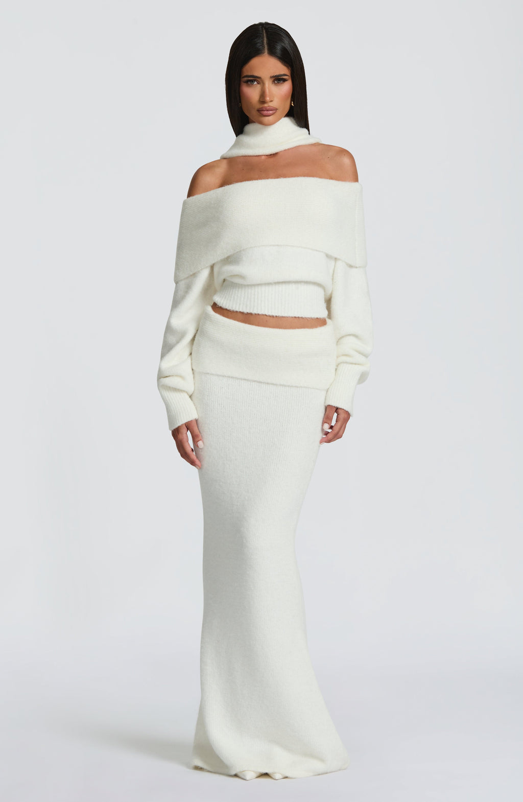 Fioreclo Andra Maxi Skirt in Ivory