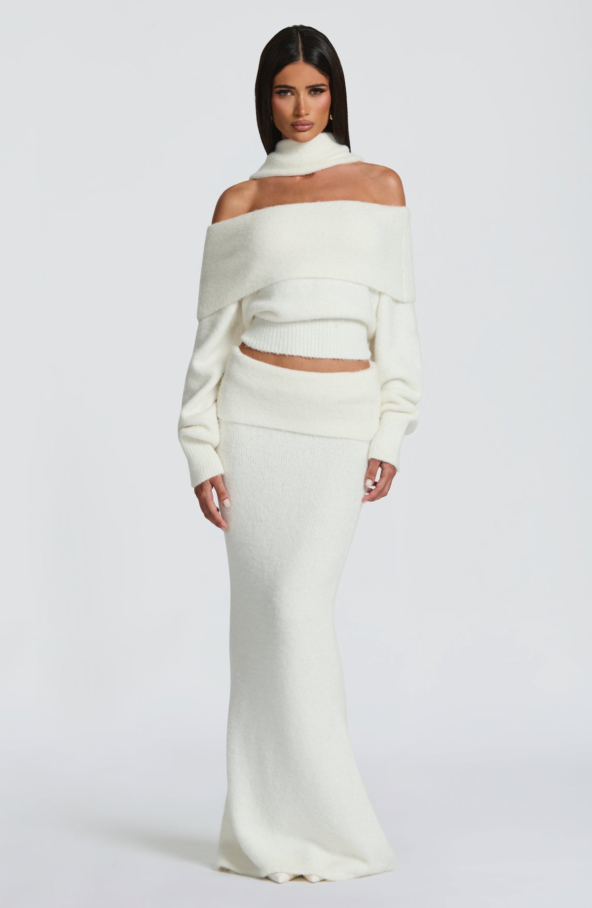 Fioreclo Andra Maxi Skirt in Ivory