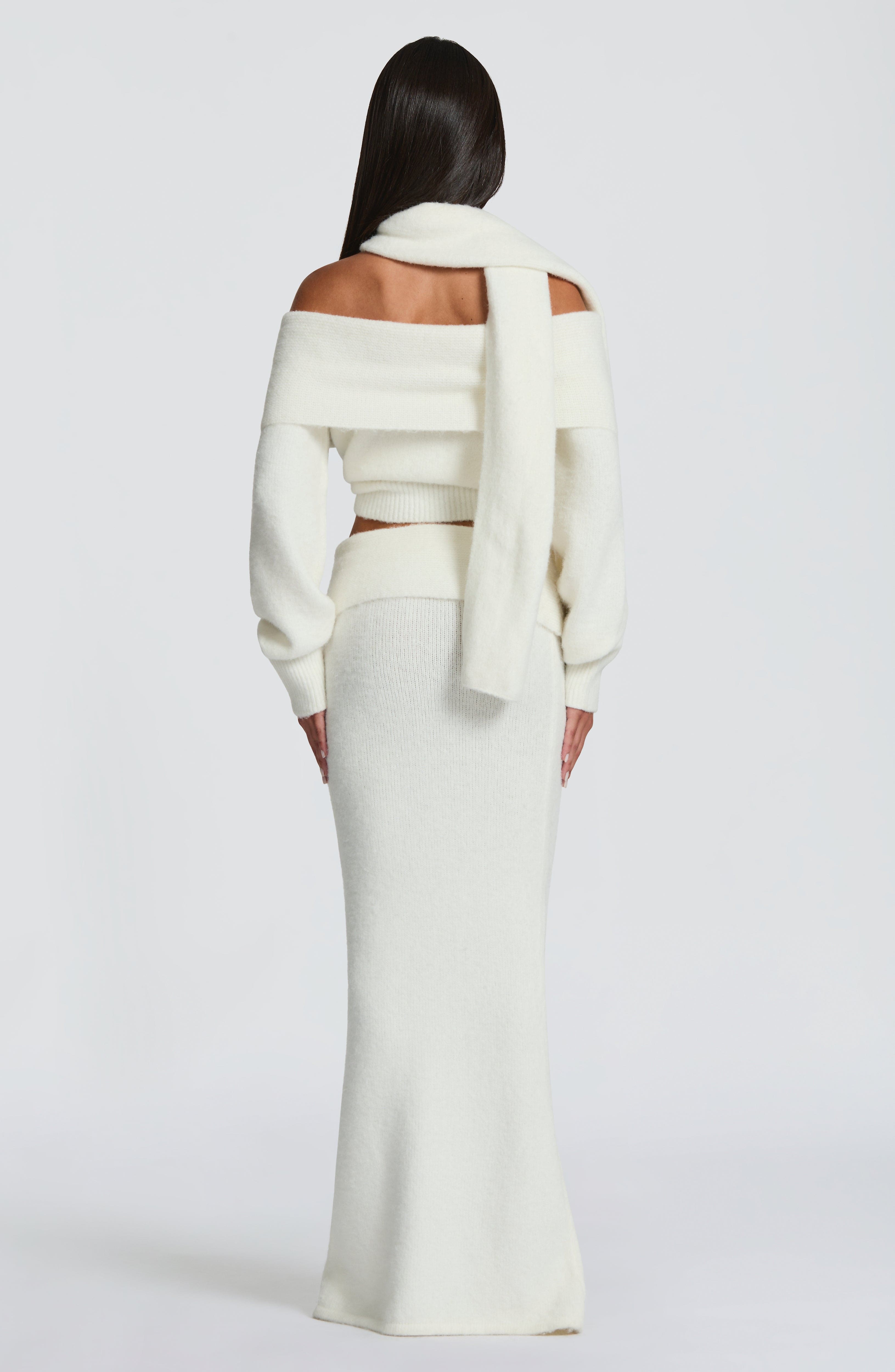Fioreclo Andra Maxi Skirt in Ivory