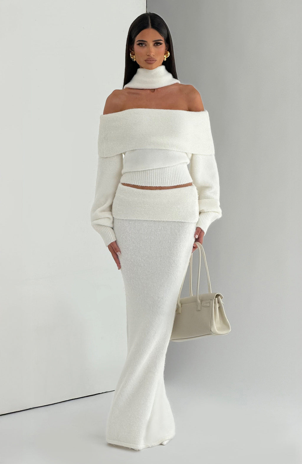 Fioreclo Andra Maxi Skirt in Ivory