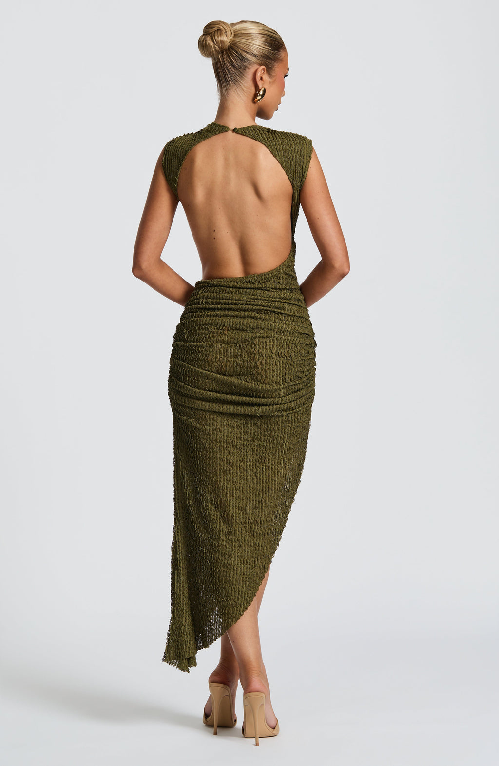 Fioreclo Aphaia Midi Dress in Khaki