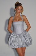 Fioreclo Araminta Mini Dress in Silver