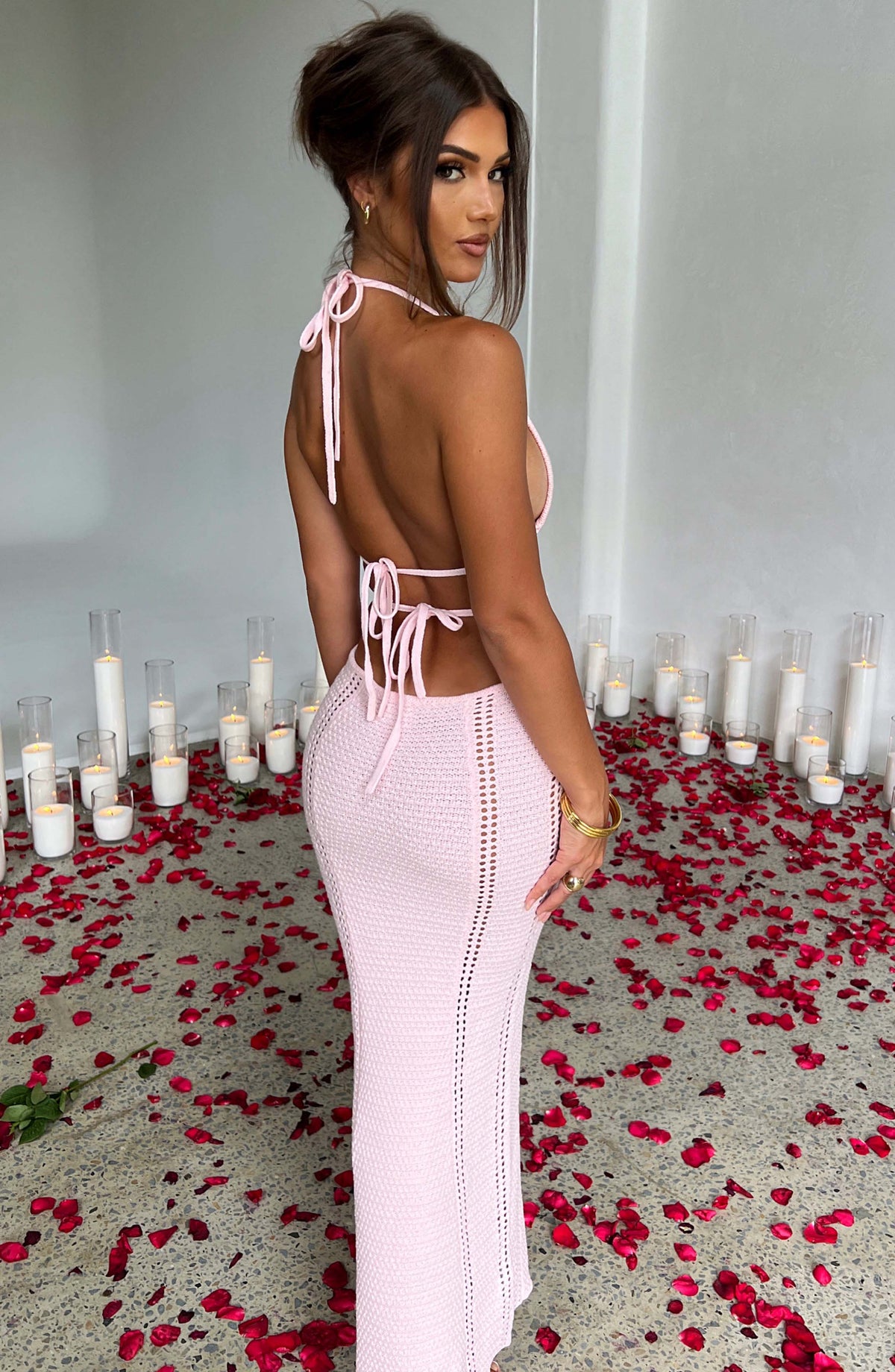 Fioreclo Arden Maxi Dress in Blush