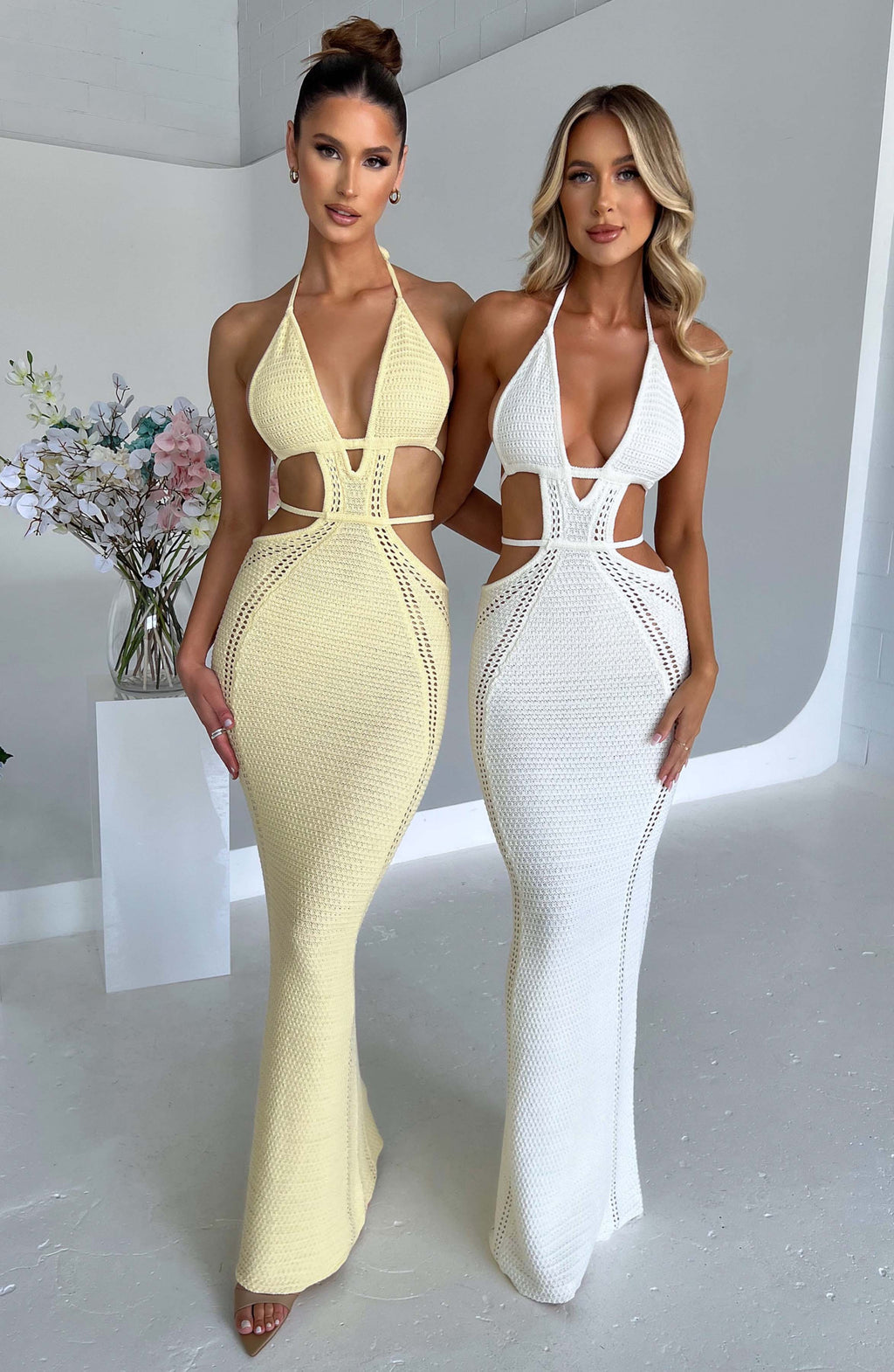 Fioreclo Arden Maxi Dress in White