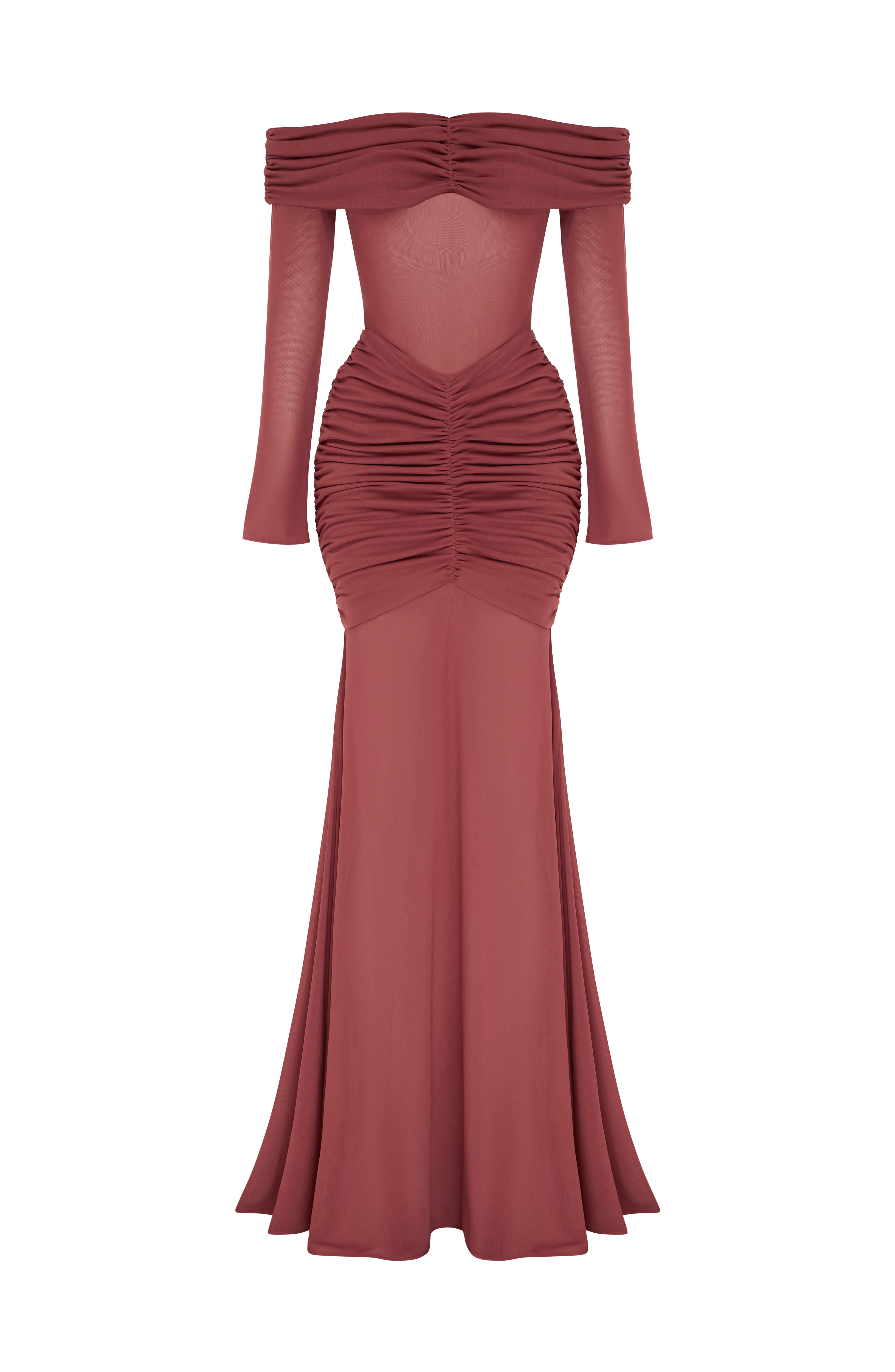 Fioreclo Arlena Maxi Dress in Rose Brown