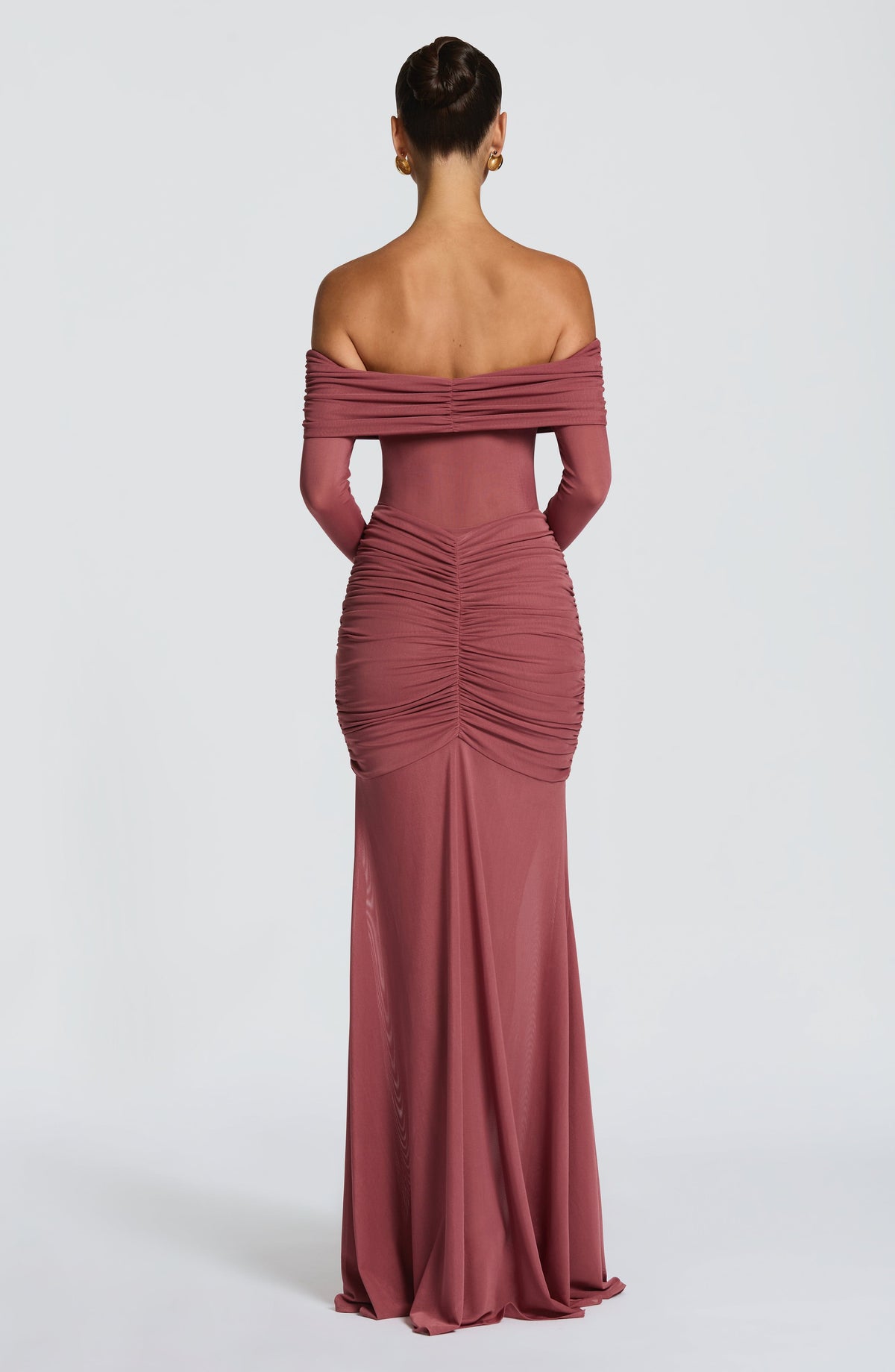 Fioreclo Arlena Maxi Dress in Rose Brown