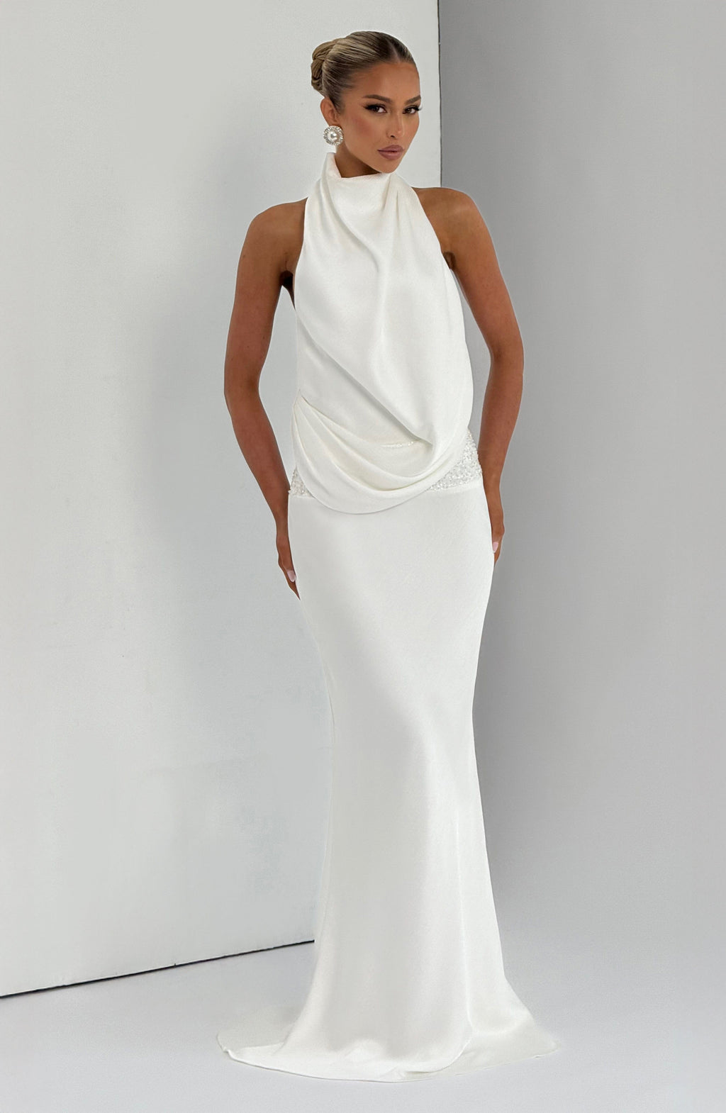 Fioreclo Armelle Maxi Dress in Ivory