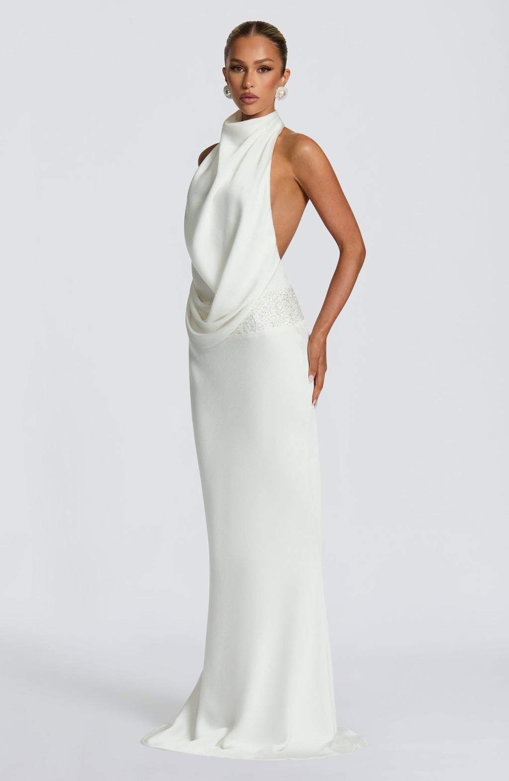 Fioreclo Armelle Maxi Dress in Ivory
