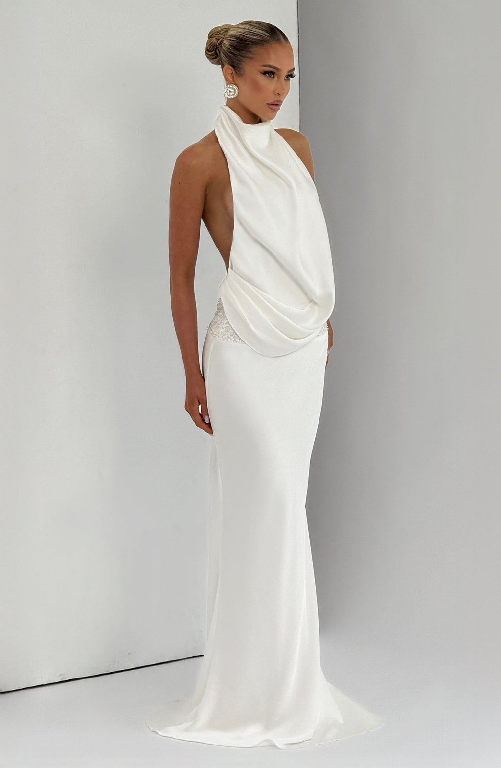 Fioreclo Armelle Maxi Dress in Ivory