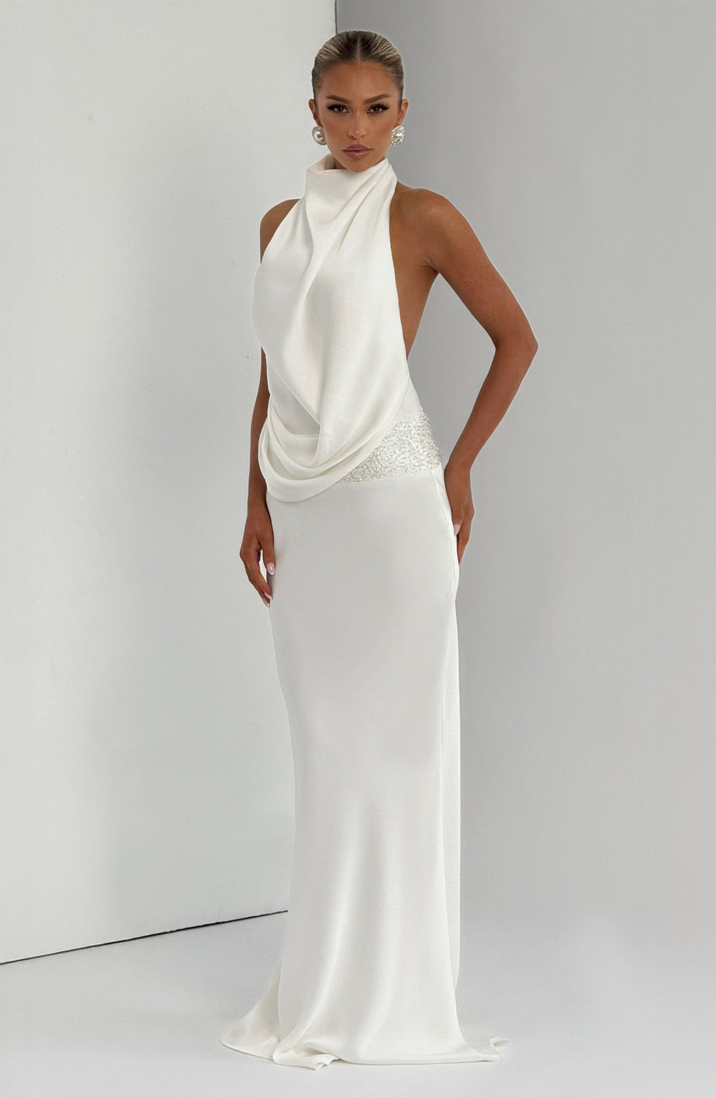 Fioreclo Armelle Maxi Dress in Ivory