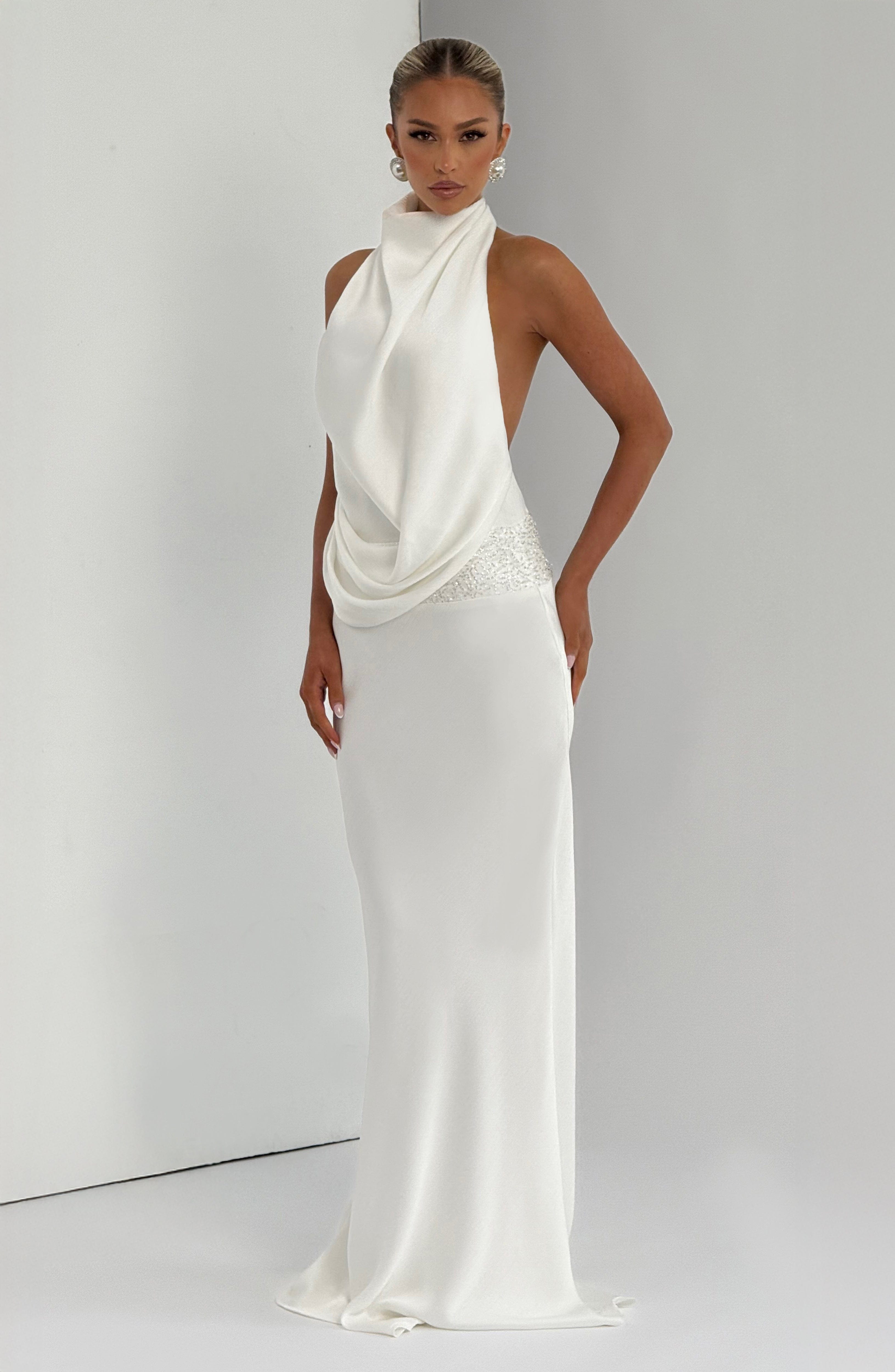 Fioreclo Armelle Maxi Dress in Ivory